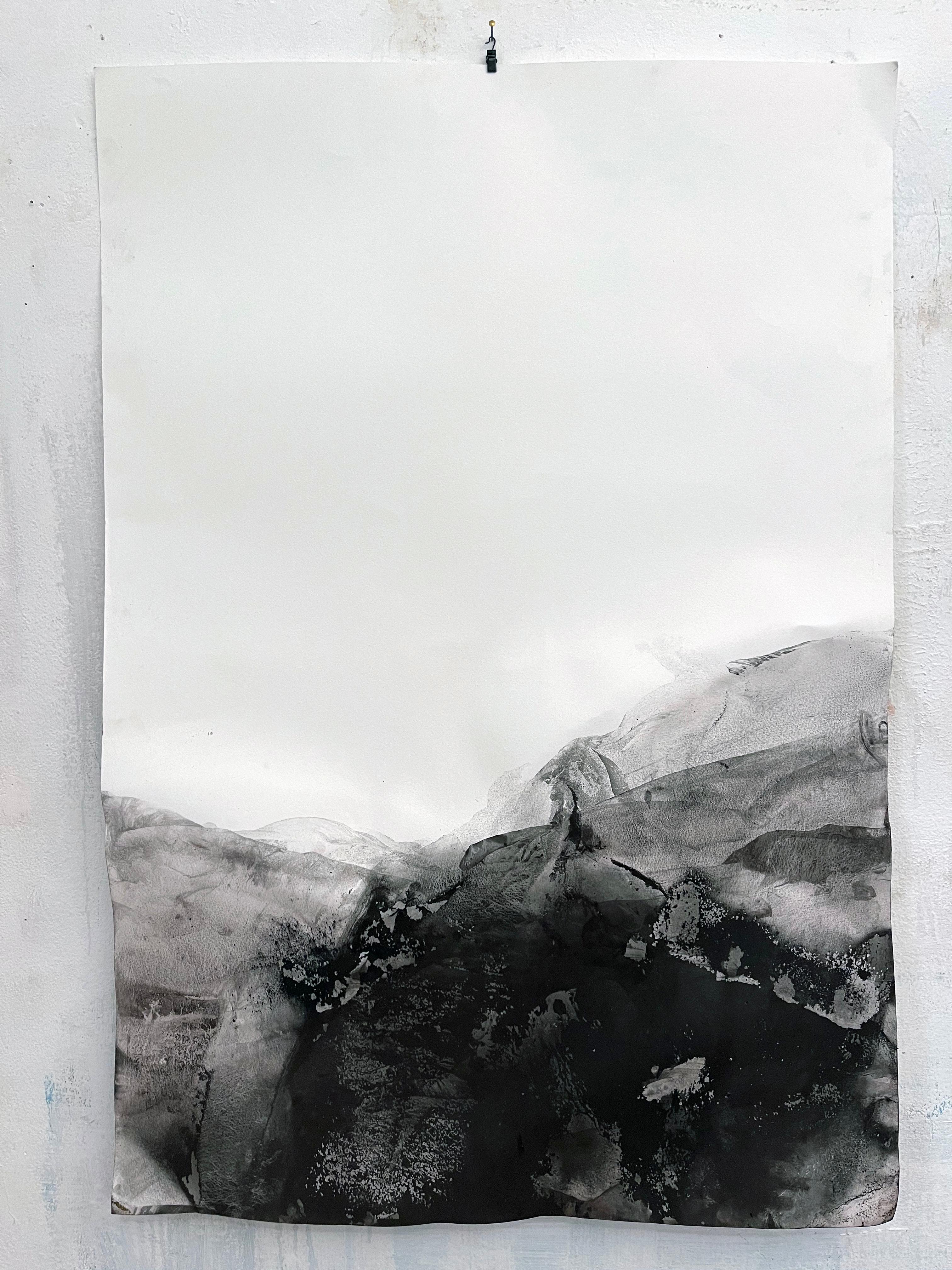 landscape
mineral oxide on papers ( Canson Paper 300gr)
75 x110 cm
 framed artwork, 
white wood frame, 91X122 cm the edge of the frame is 3.5c m
Ready to Hang
2022
Artwork published in the catalogue
