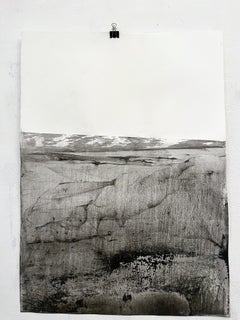 "Landscape B/W" Minimalist Drawing Large size Made in Italy
