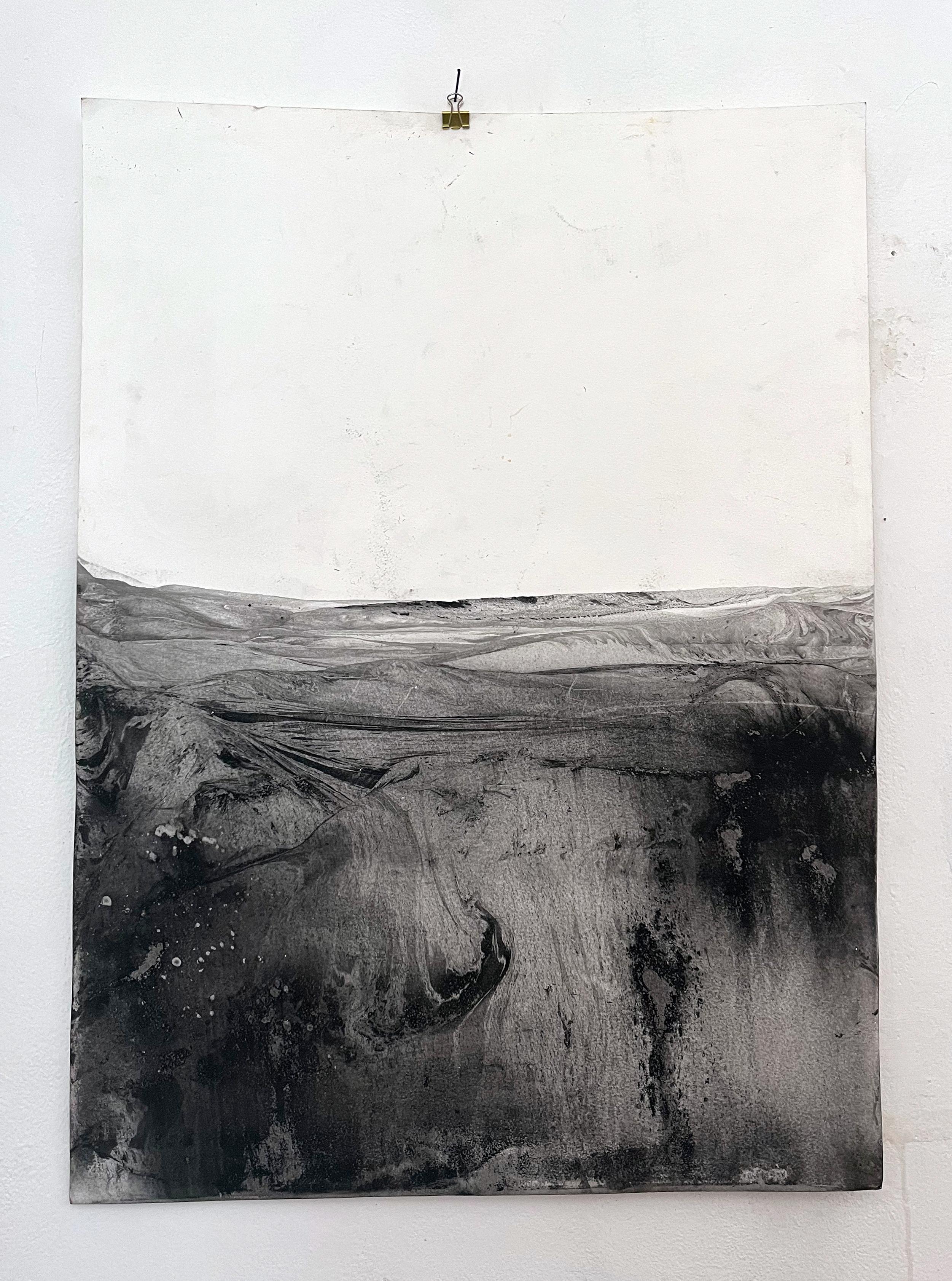 « Paysage B/W », dessin contemporain de grande taille - Contemporain Painting par Marilina Marchica