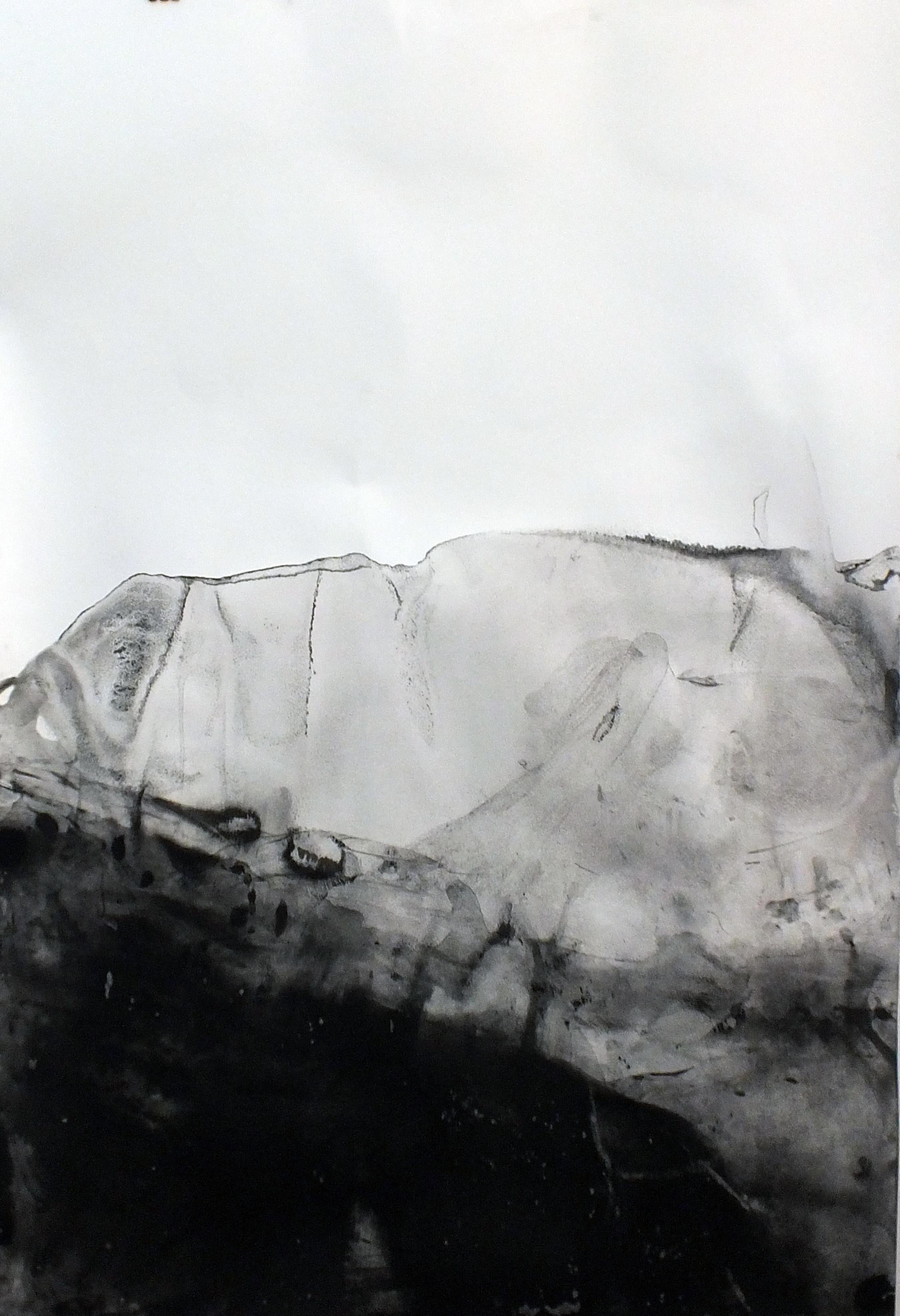 Abstrakte Zeichnung „Landscape BW“  Gerahmt,  Große Größe von Marilina Marchica 3