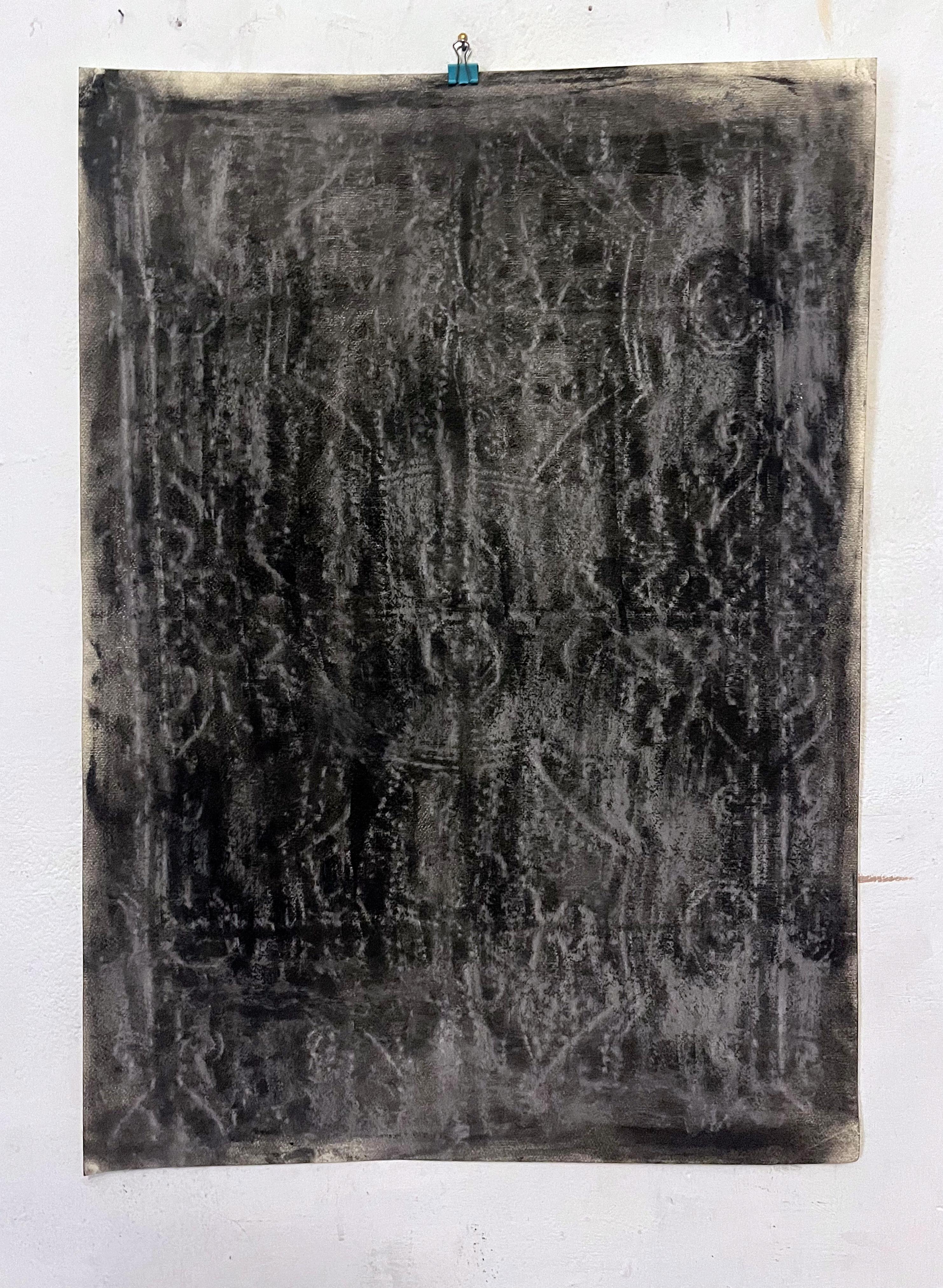 "Frammenti" Dibujo negro original Tamaño grande- Arte de Marilina Marchica