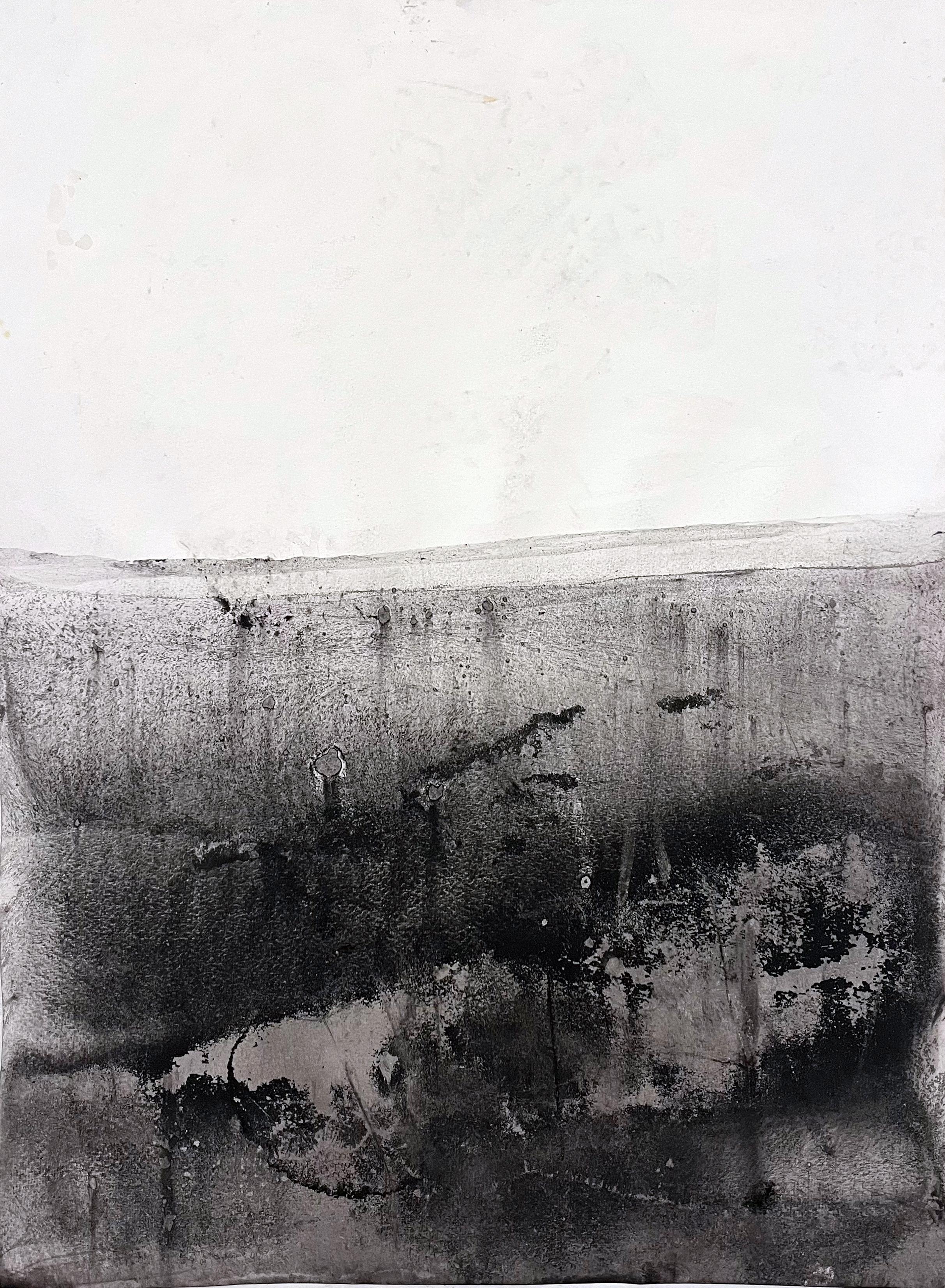 « Paysage BW », dessin original, art abstrait fabriqué en Italie - Marilina Marchica en vente 4