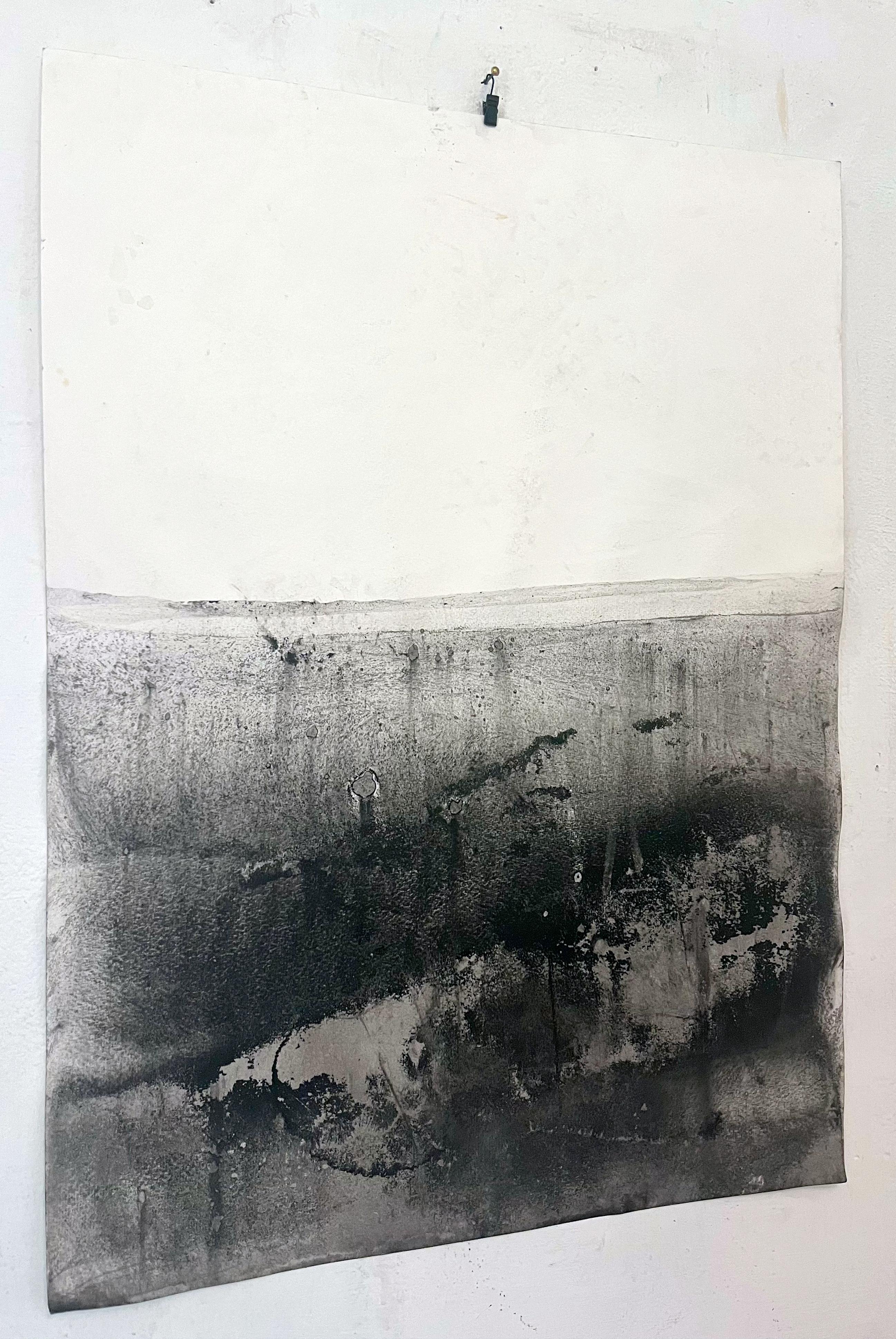 « Paysage BW », dessin original, art abstrait fabriqué en Italie - Marilina Marchica en vente 2