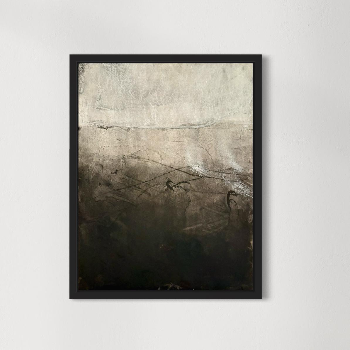 "Landscape BW" Original Drawing , Abstract Landscape made in Italy