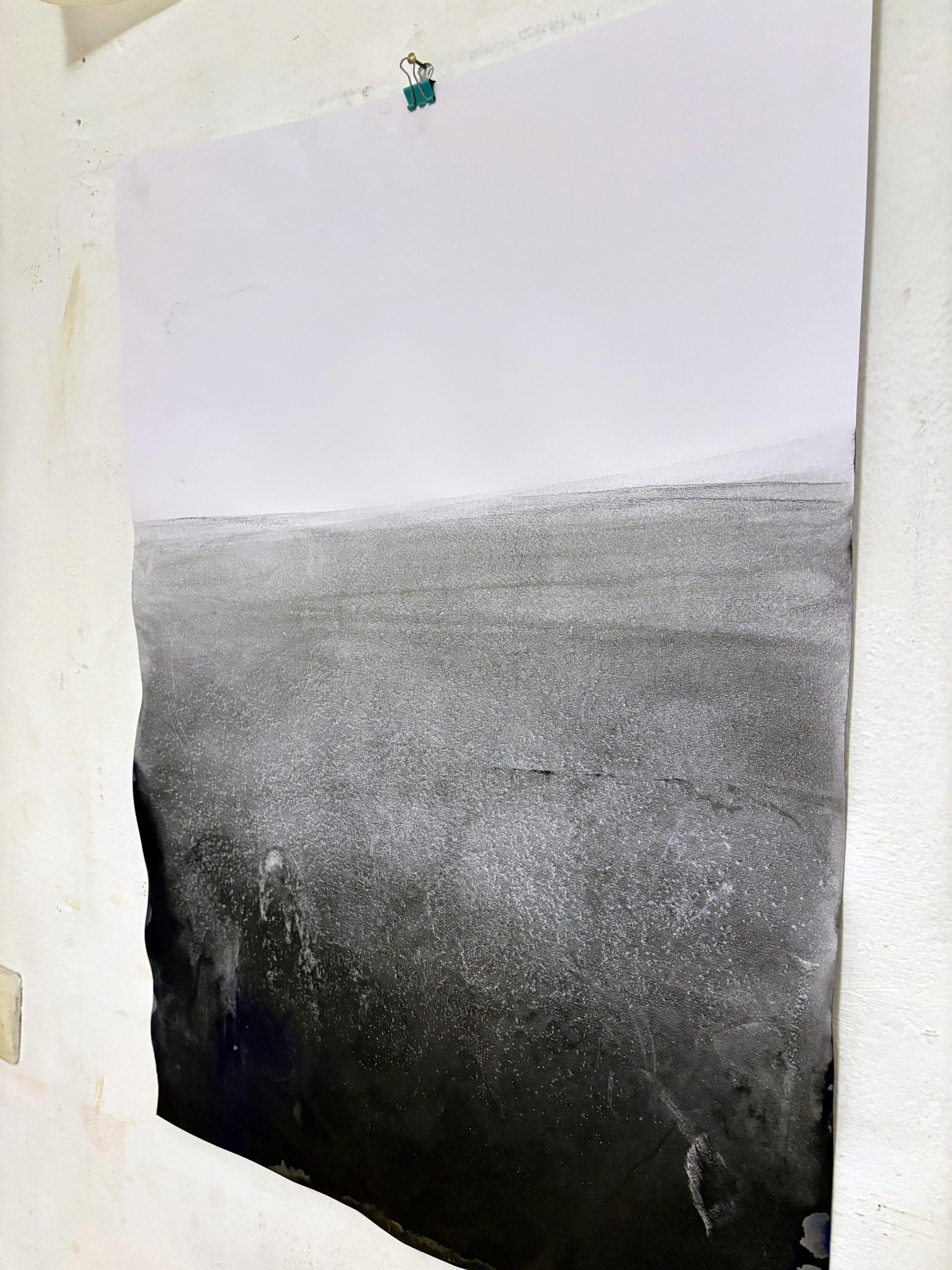 « Paysage BW », dessin original, art abstrait fabriqué en Italie - Marilina Marchica en vente 4