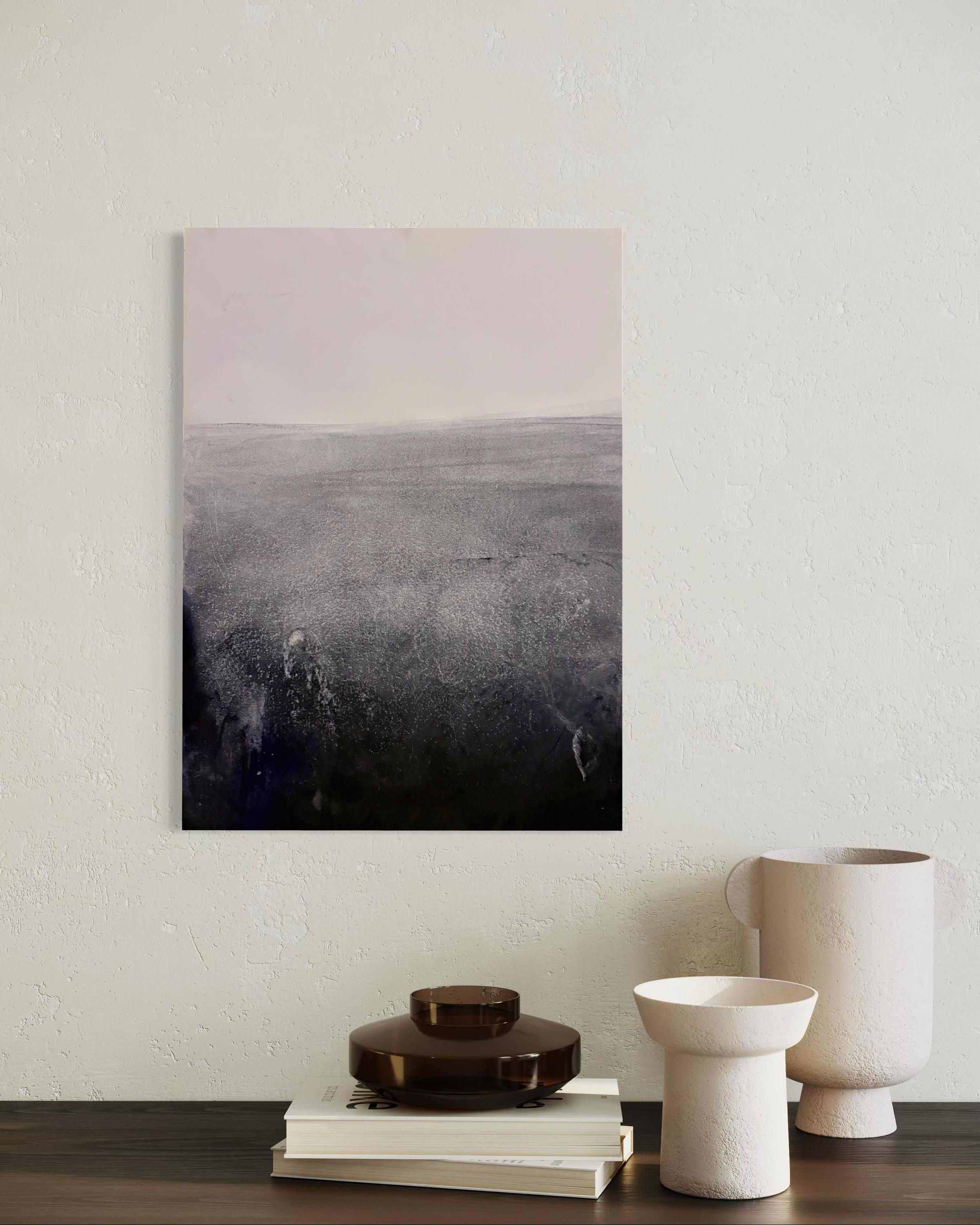 « Paysage BW », dessin original, art abstrait fabriqué en Italie - Marilina Marchica en vente 7