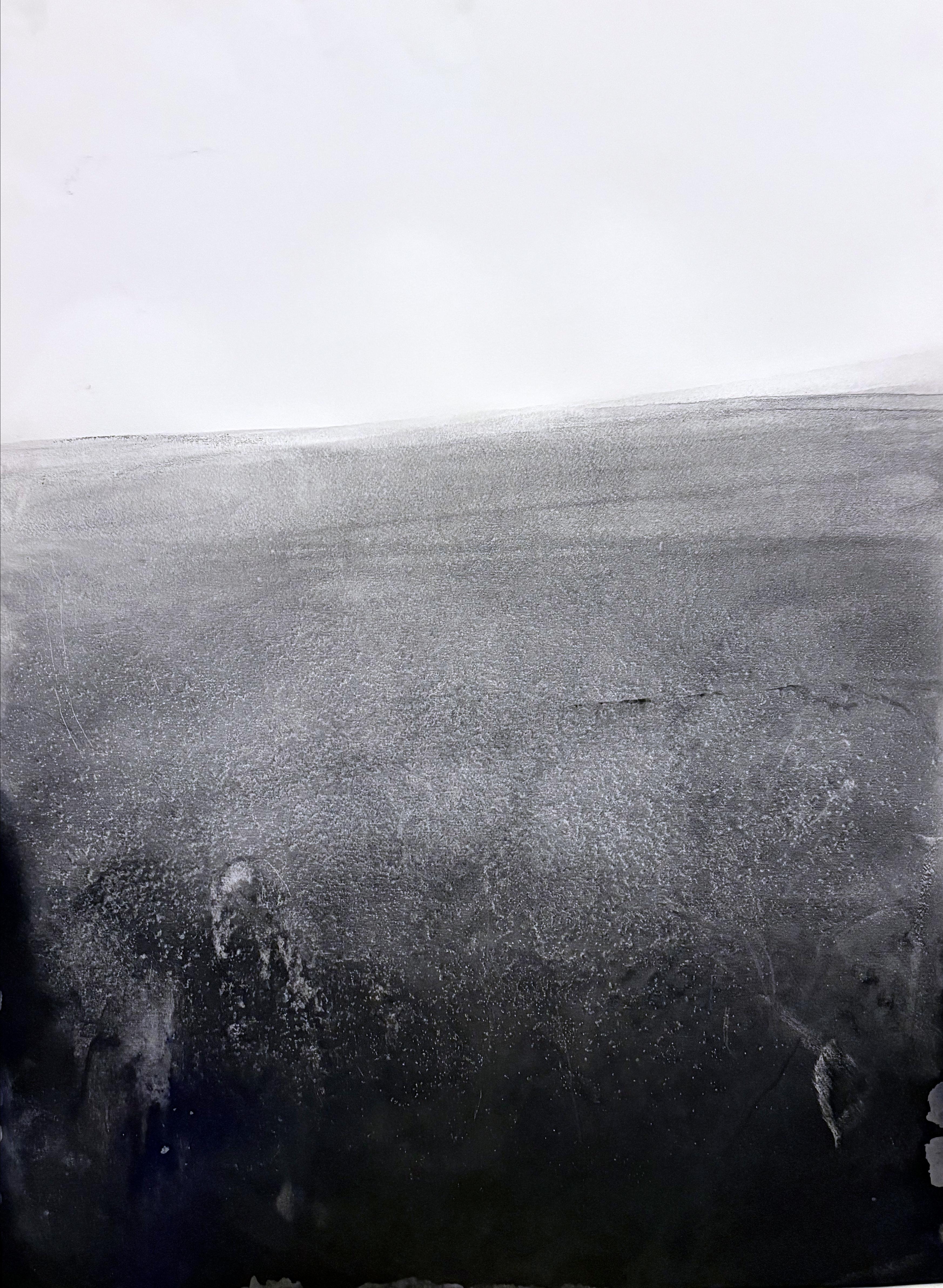 « Paysage BW », dessin original, art abstrait fabriqué en Italie - Marilina Marchica