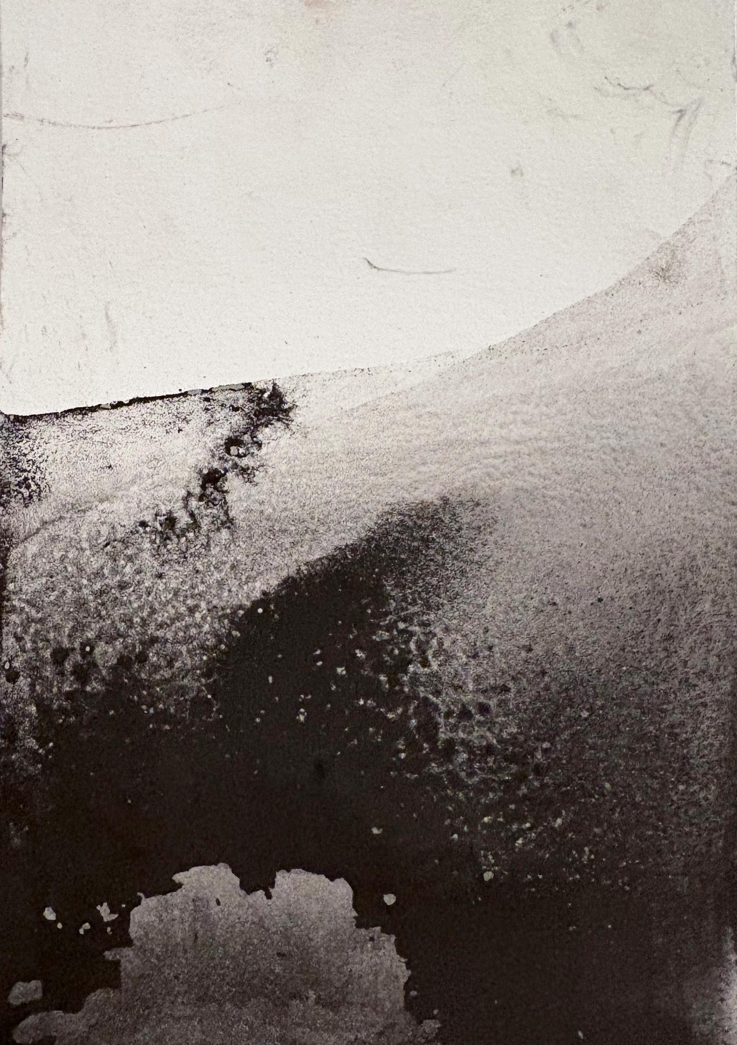 Landschaft BW - Original-Zeichnung in reinem Pigment auf Papier Made in Italy – Painting von Marilina Marchica