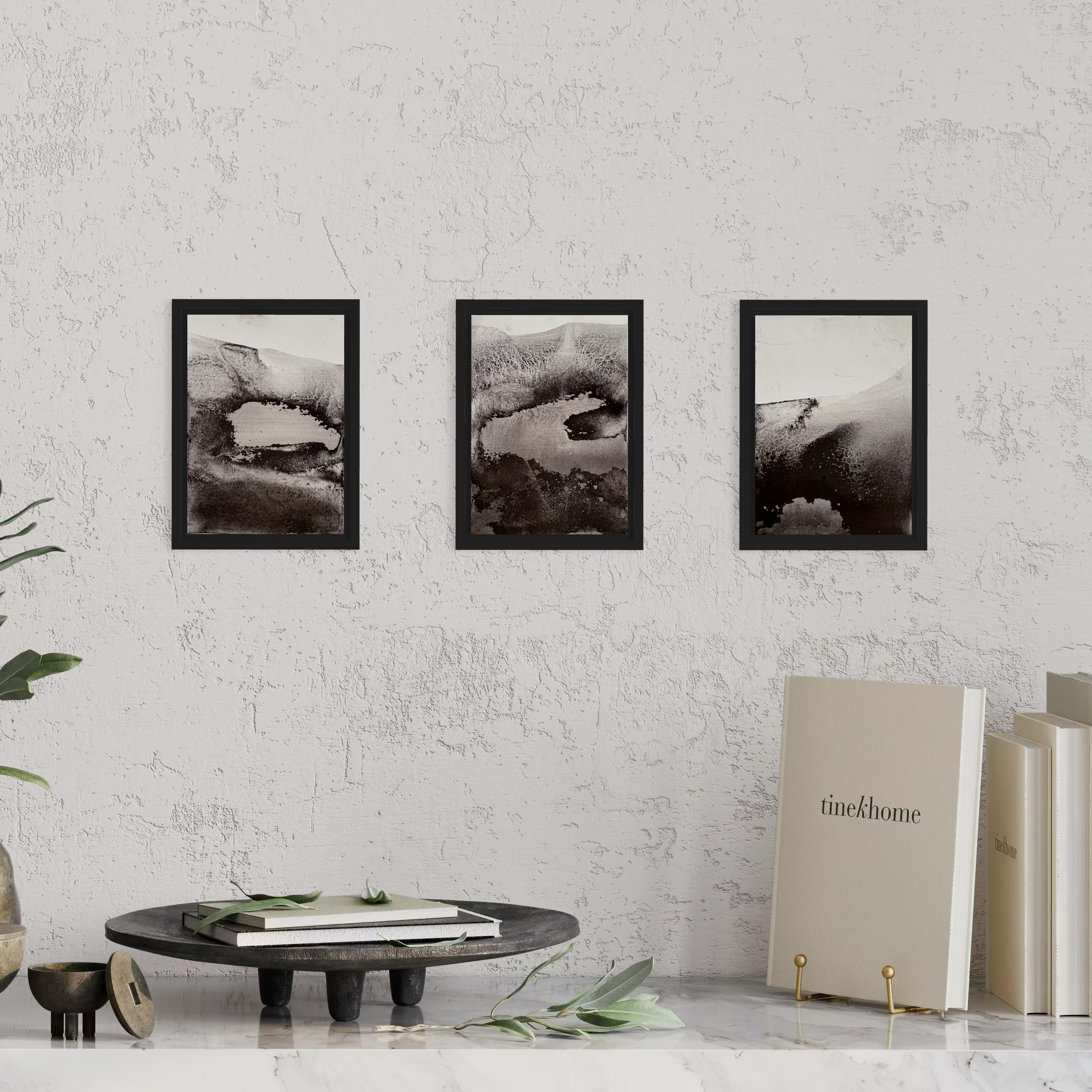 Landschaft BW - Original-Zeichnung in reinem Pigment auf Papier Made in Italy im Angebot 2