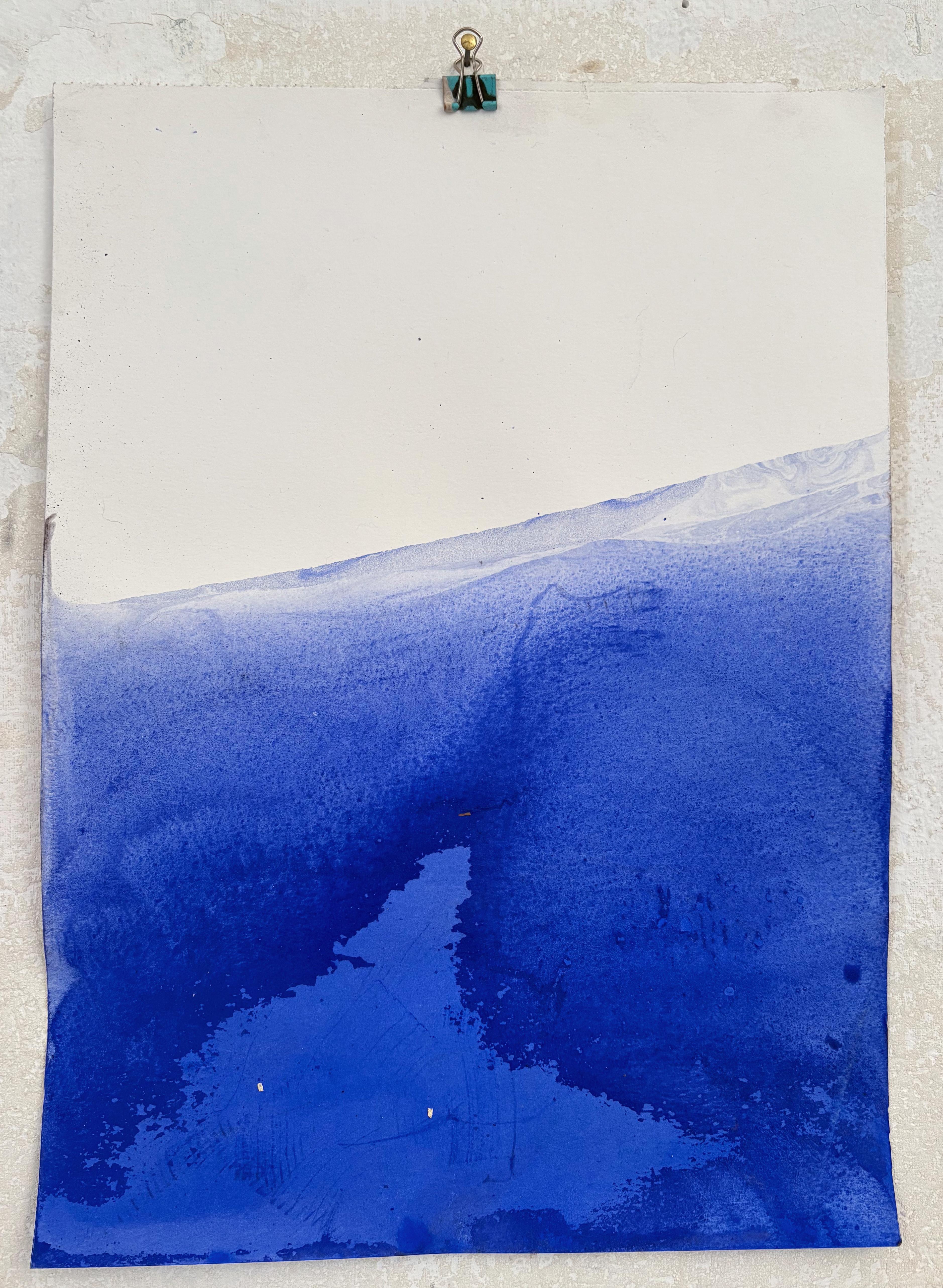 Paisaje azul, Dibujo original  en Papel , Único - Painting Contemporáneo de Marilina Marchica