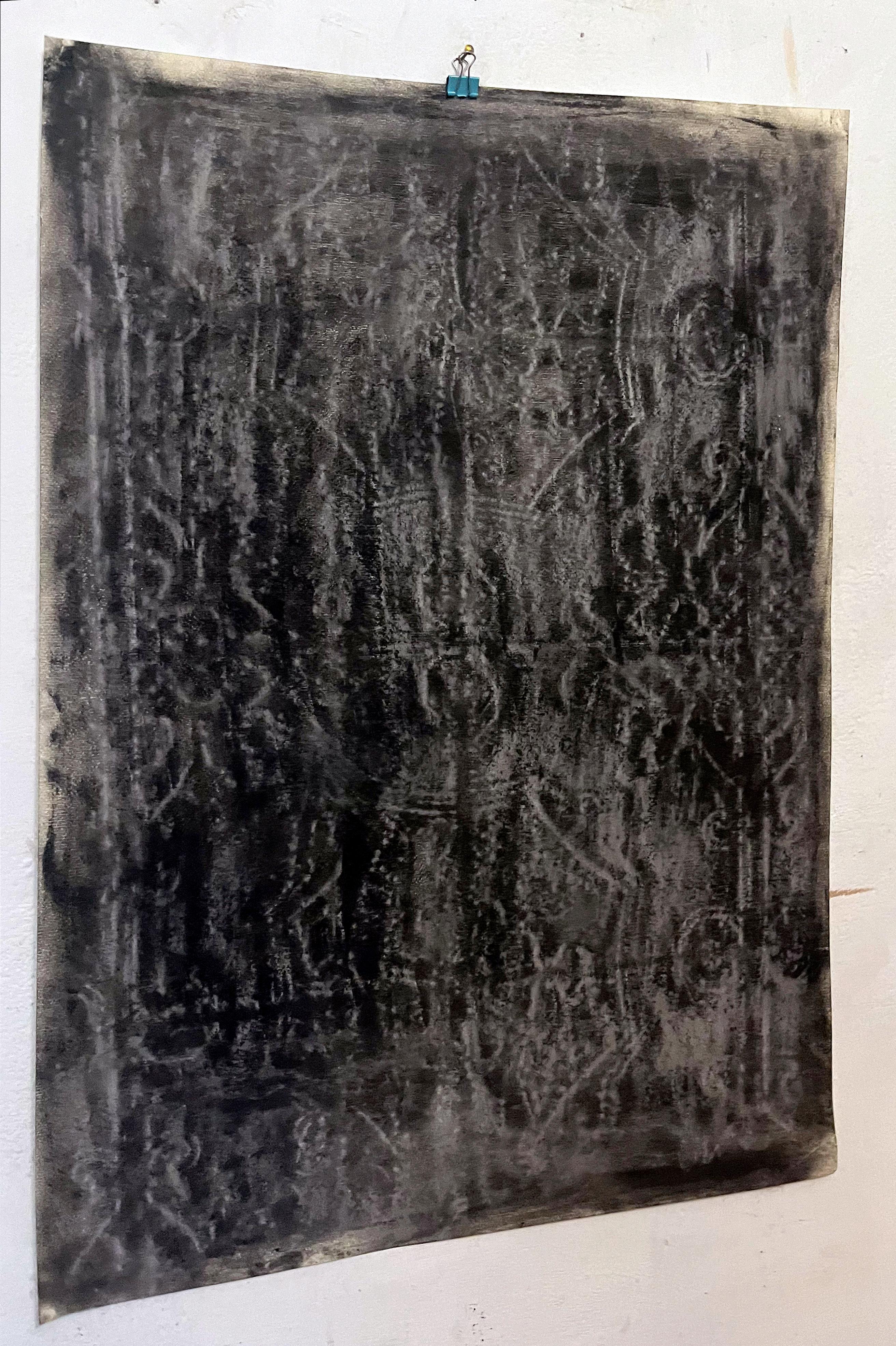 Frammenti - Dessin original de paysage abstrait sur papier Fabriano, fabriqué en Italie - Art de Marilina Marchica