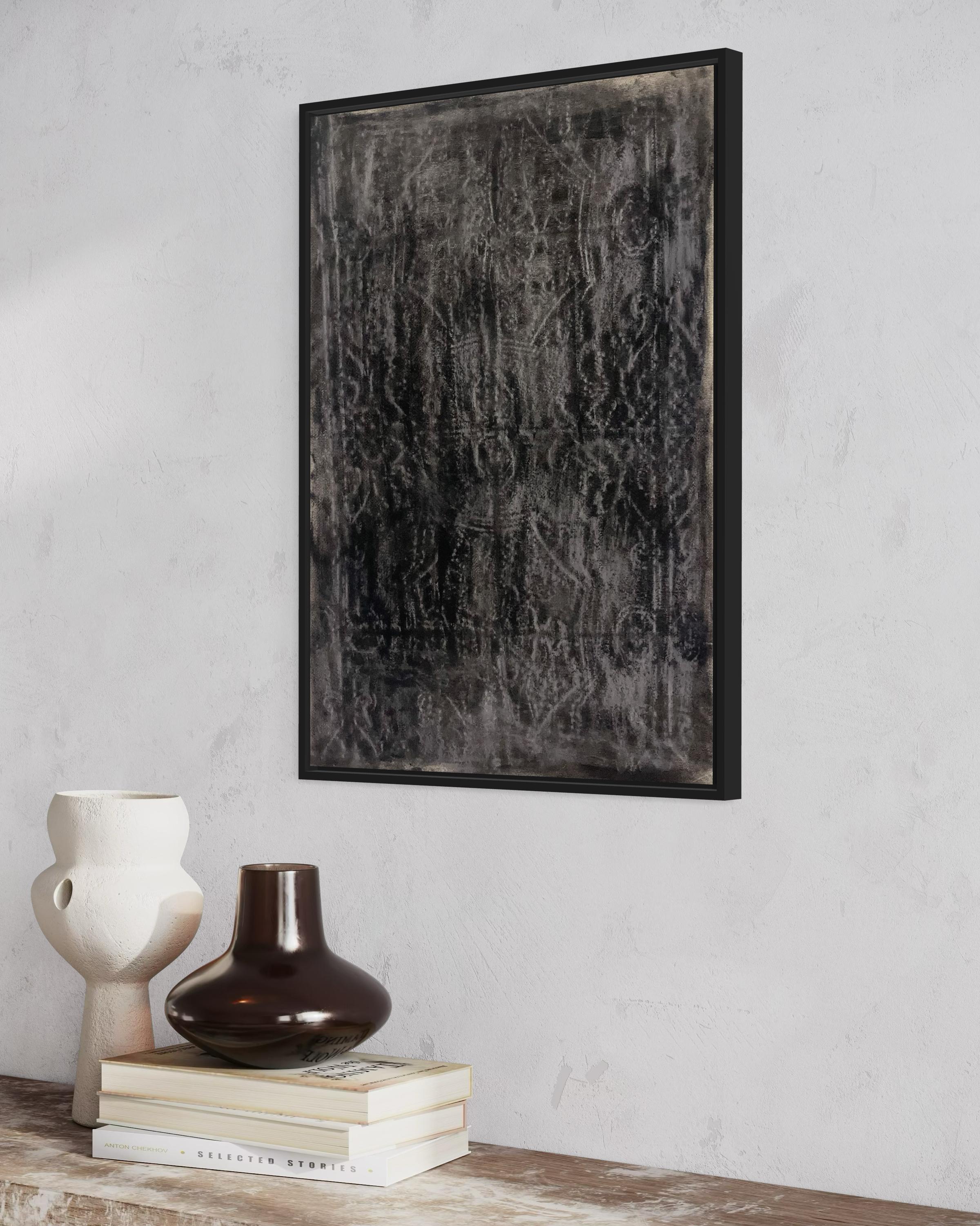 Frammenti - Dessin original de paysage abstrait sur papier Fabriano, fabriqué en Italie en vente 1