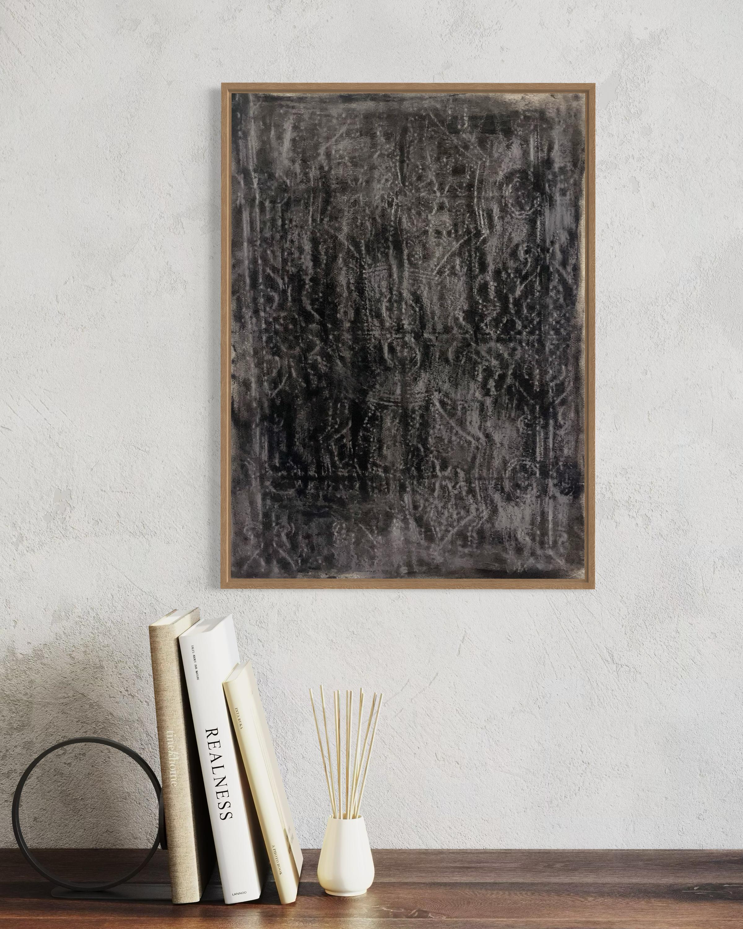 Frammenti - Dessin original de paysage abstrait sur papier Fabriano, fabriqué en Italie en vente 2