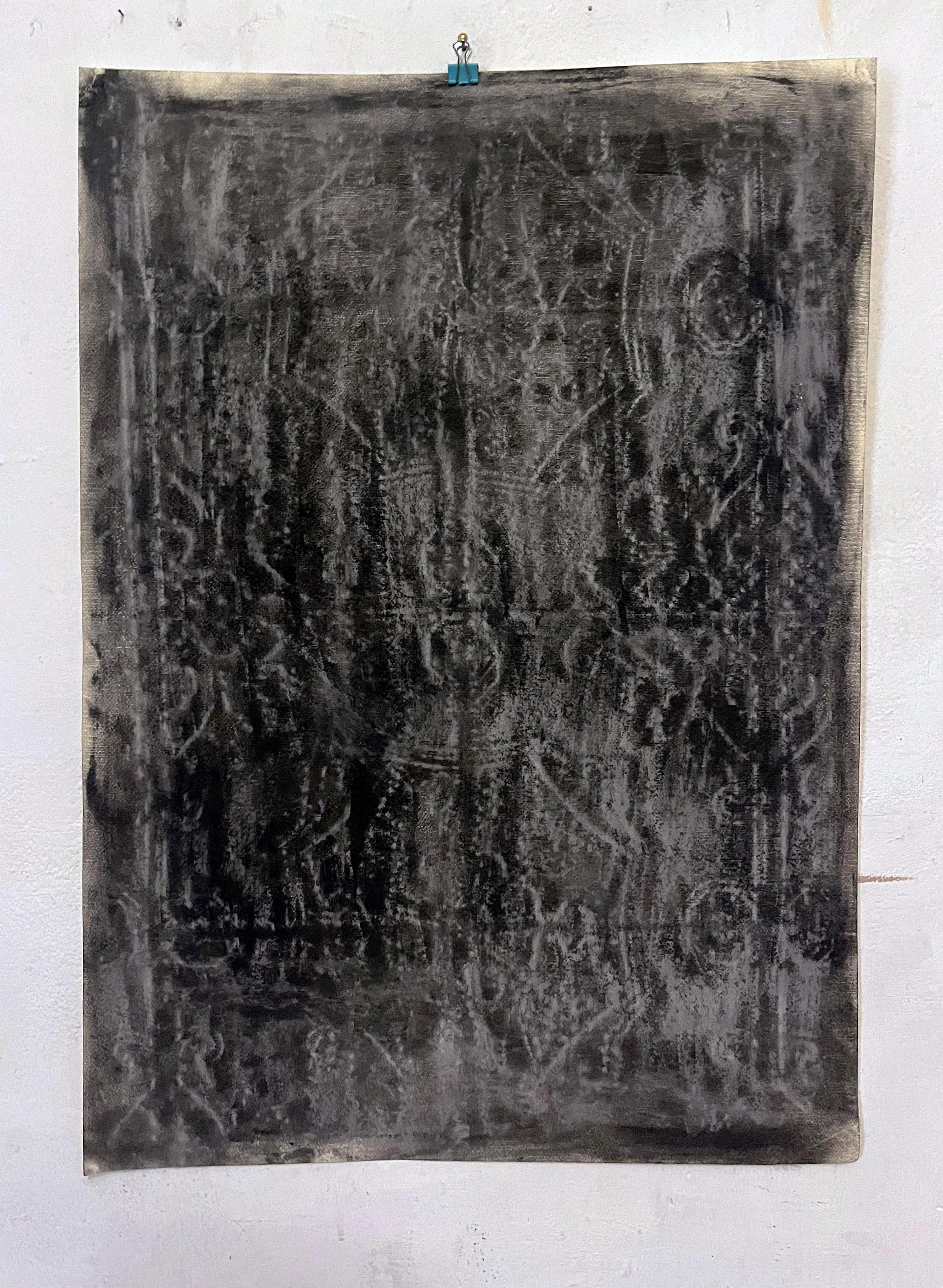 Frammenti - Dessin original de paysage abstrait sur papier Fabriano, fabriqué en Italie en vente 5