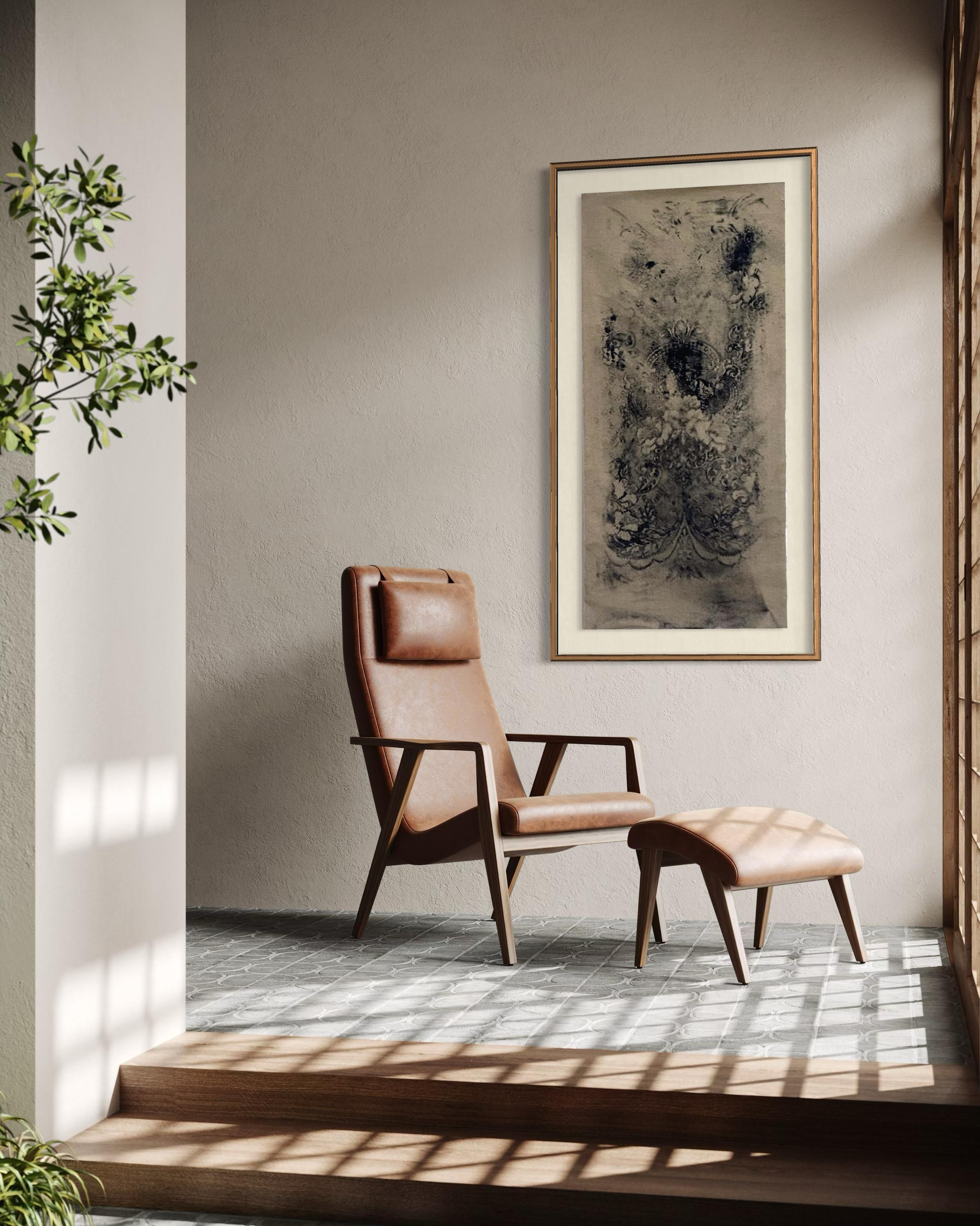 Frammento - Original Abstrakte Wandkunst, Kohle & reines Pigment auf Leinwand, groß im Angebot 8