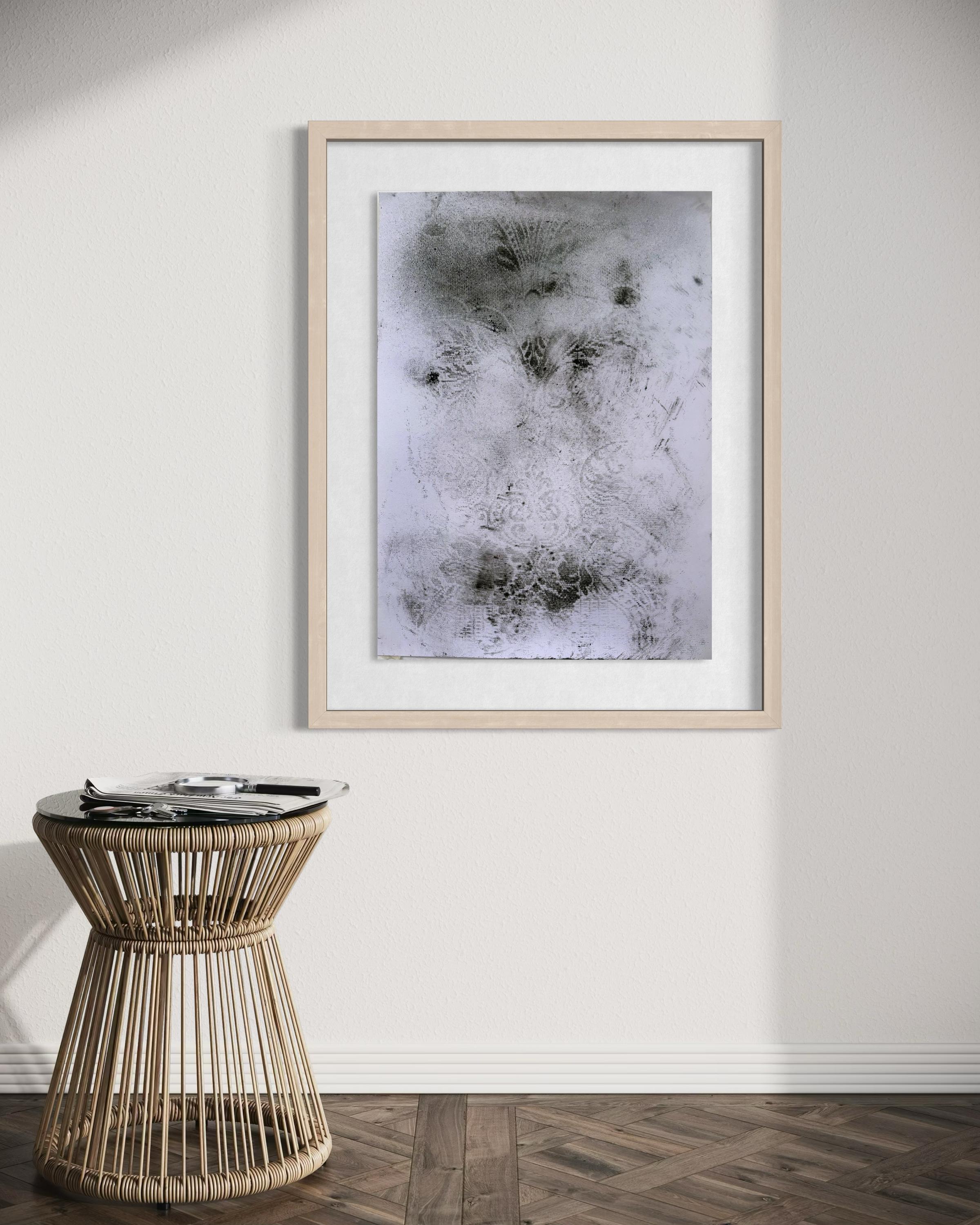 Frammento, Zeichnung - Vintage Interieur Muster abstrakte Zeichnung große Größe im Angebot 5