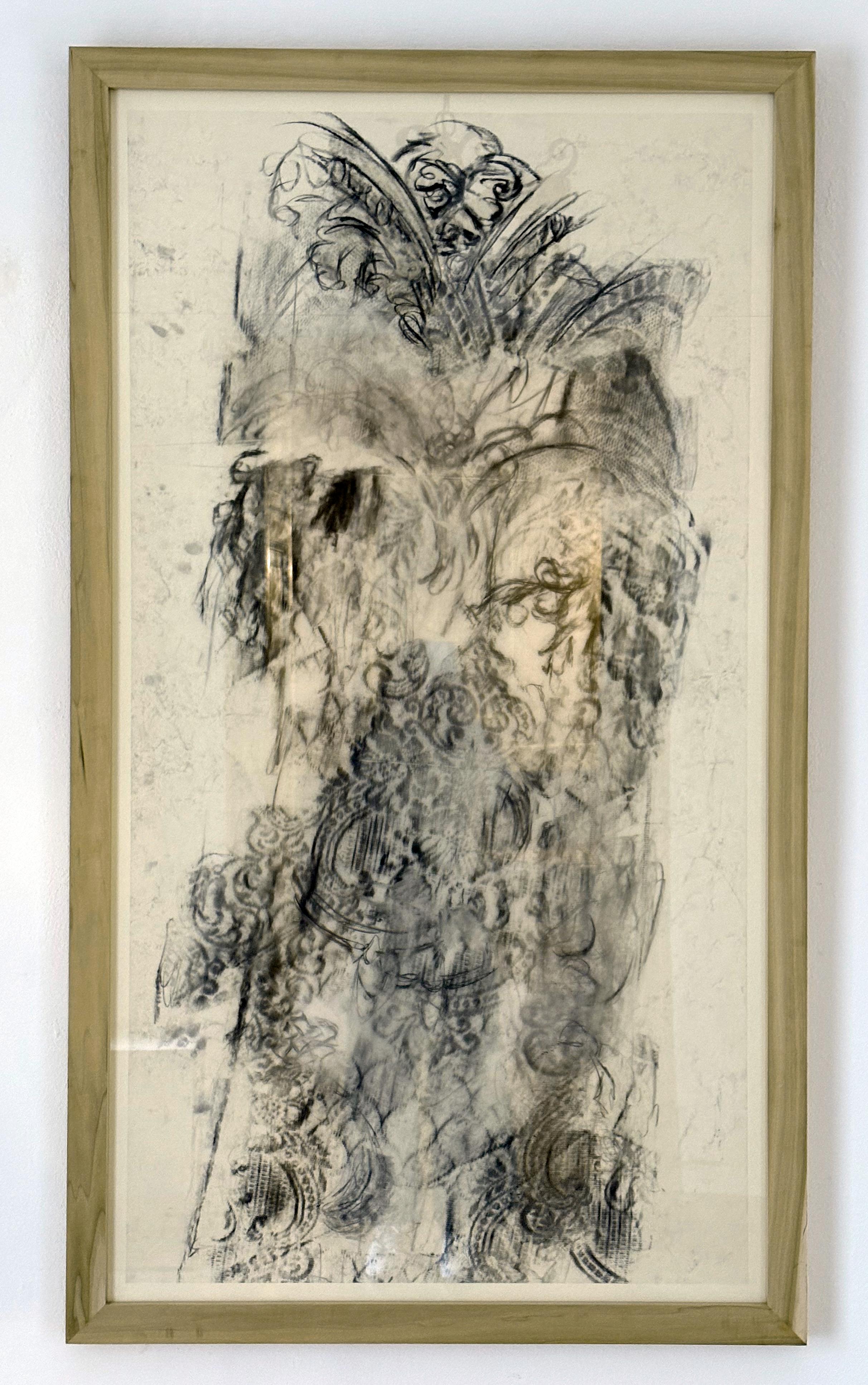 Frammento – Original Abstract Wall Art, Charcoal 
Pure Pigment, large work