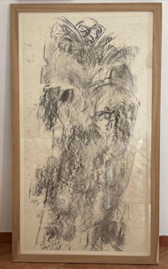 Frammento - Original Abstract Wall Art, Charcoal & Pure Pigment, large work
