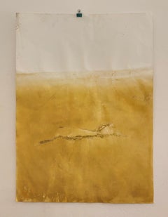 Paisaje Amarillo - Dibujo Abstracto Original sobre Papel 50×70 cm Marilina Marchica