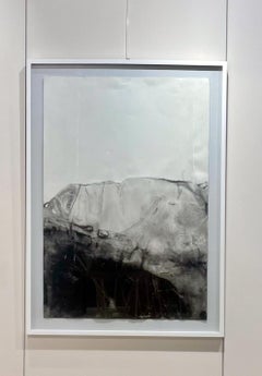 Abstrakte Zeichnung „Landscape BW“  Gerahmt,  Große Größe von Marilina Marchica