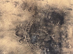 Frammento CN – Textural Pure Pigment on Paper, Abstract Vintage Patina Artwork
