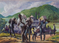 Stevedores, Ohio River, Early 20th Century Cleveland School Artist