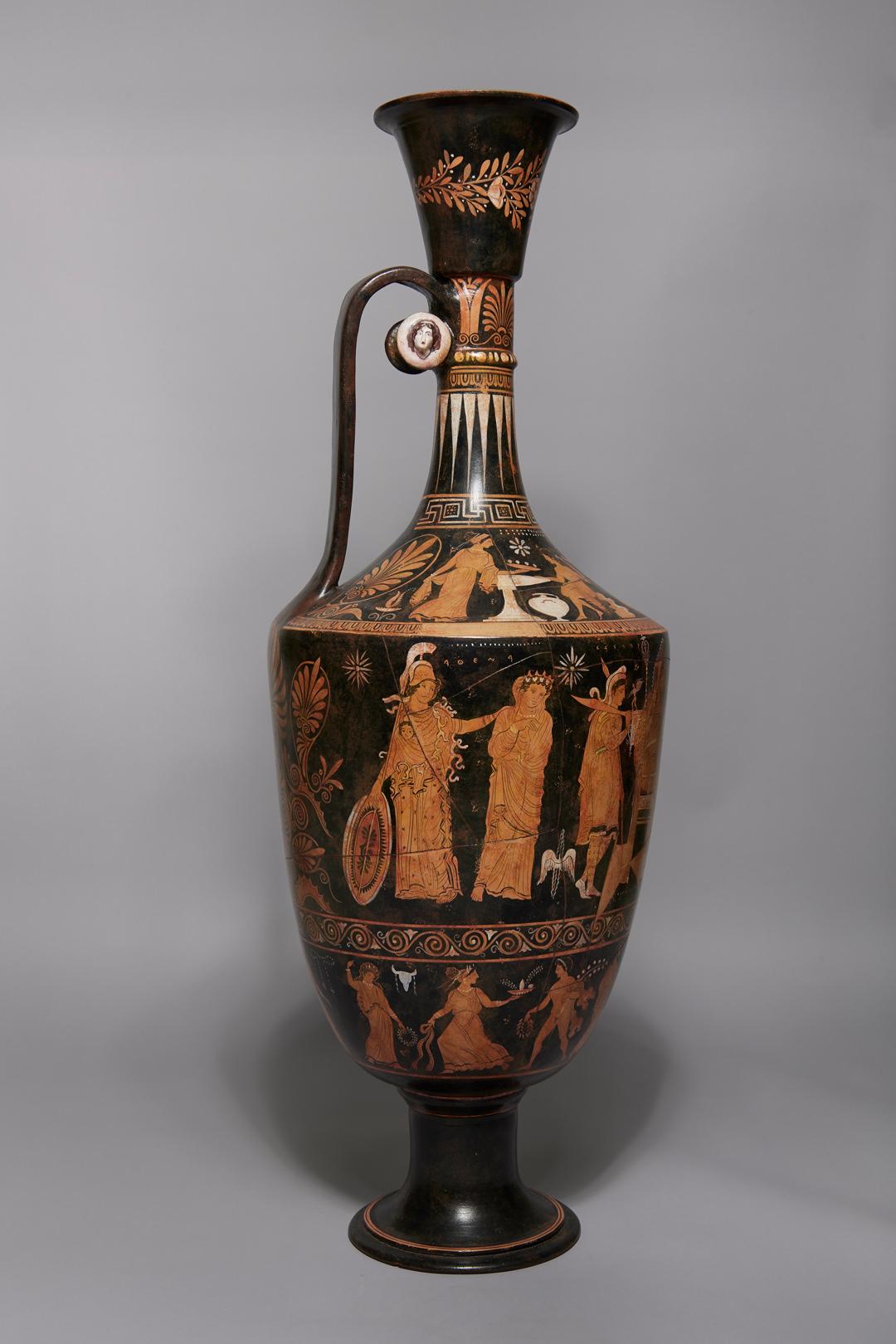 Enormous Greek Apulian Red Figure Lekythos, 19th/20th Century - Art by Unknown