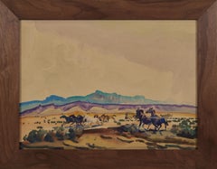 Caballos salvajes, Arizona, Paisaje occidental de principios del siglo XX, Escuela de Cleveland