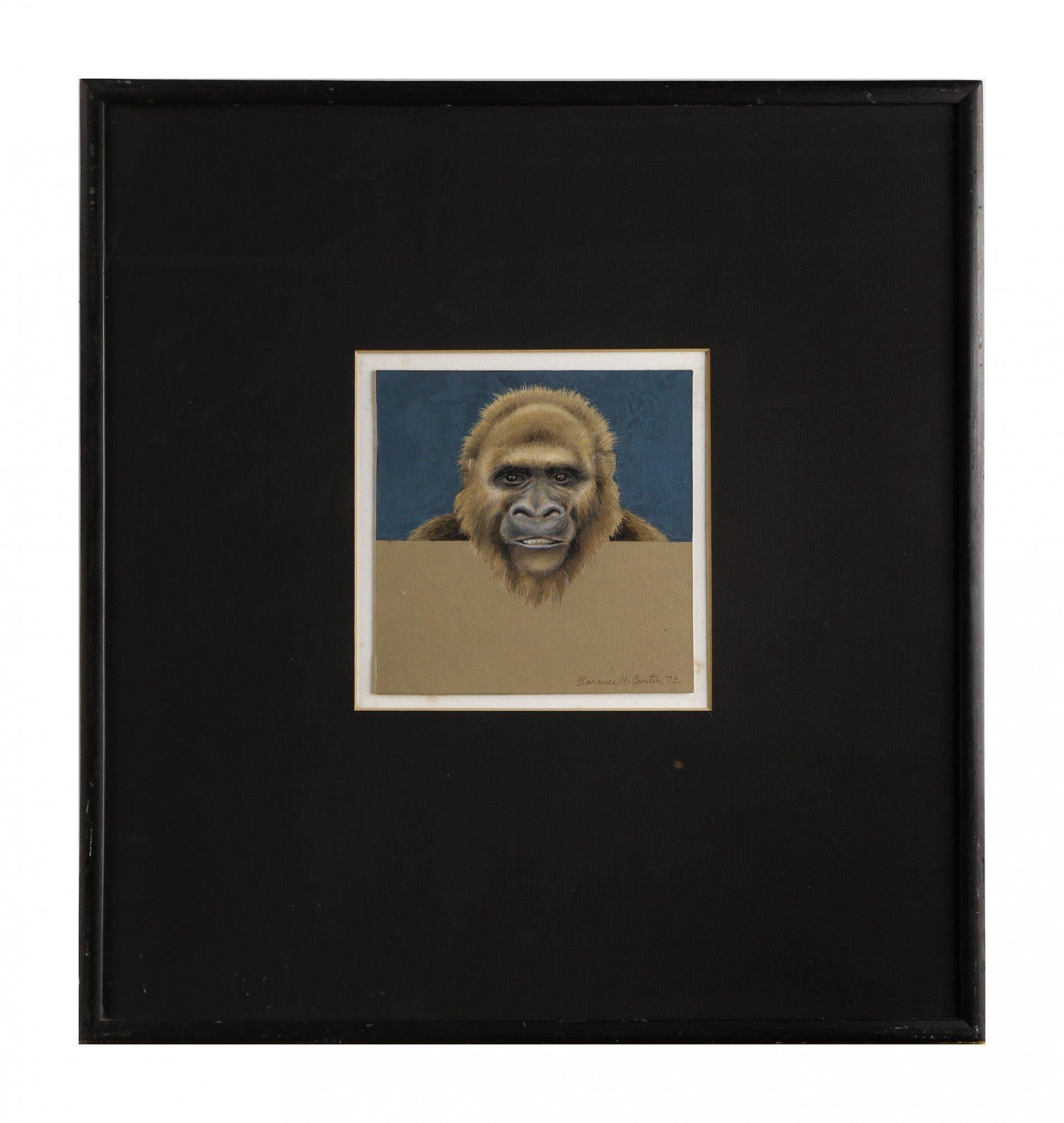 Pappy (Study for Over and Above : Gorilla), dessin figuratif du milieu du sicle dernier - Art de Clarence Holbrook Carter
