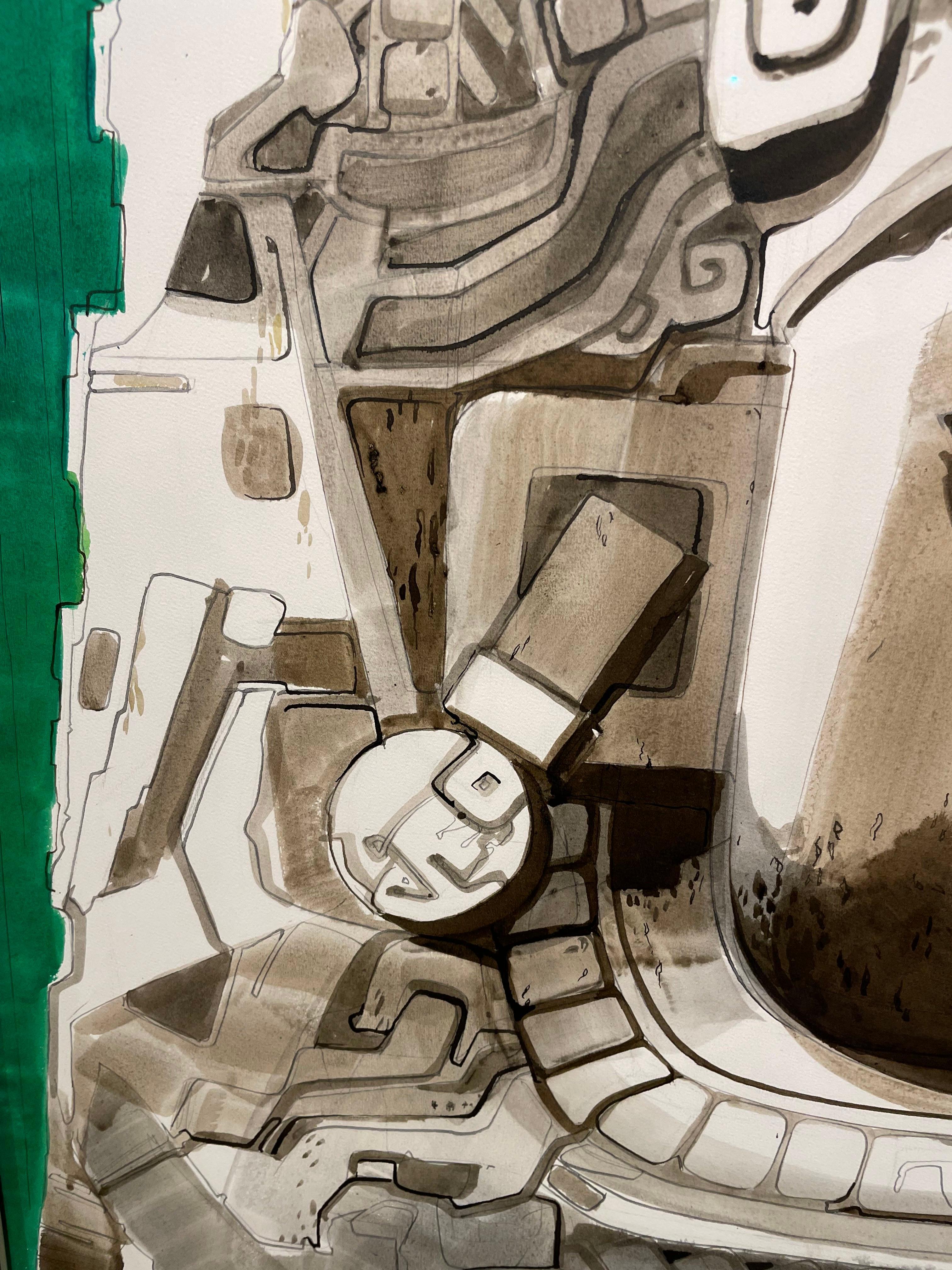 Grande aquarelle de Viktor Schreckengost datant du 20e siècle en vente 10