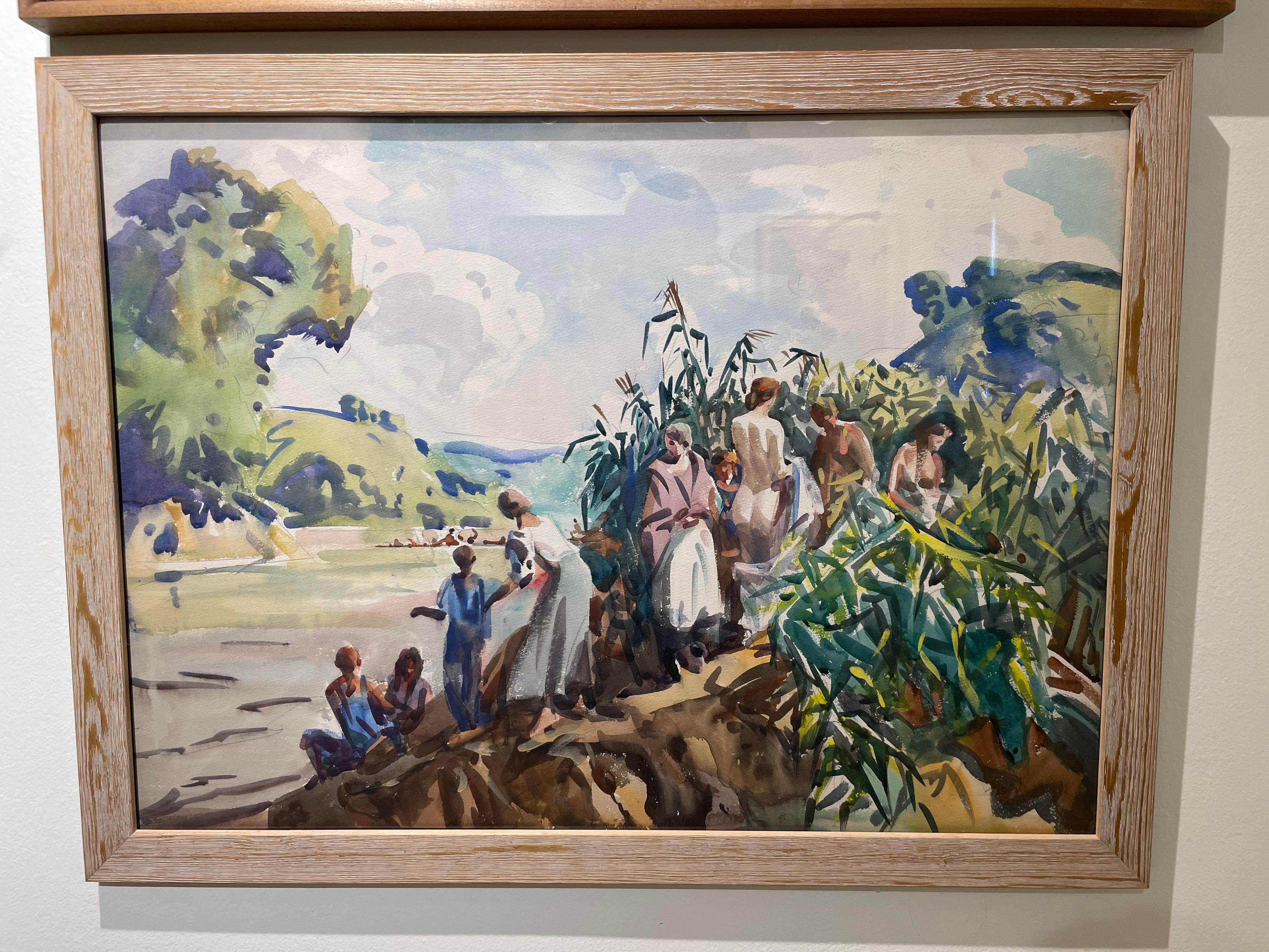 Eck des Frauenzimmers, am Fluss Cuyahoga, Anfang des 20. Jahrhunderts Landschaft im Angebot 2