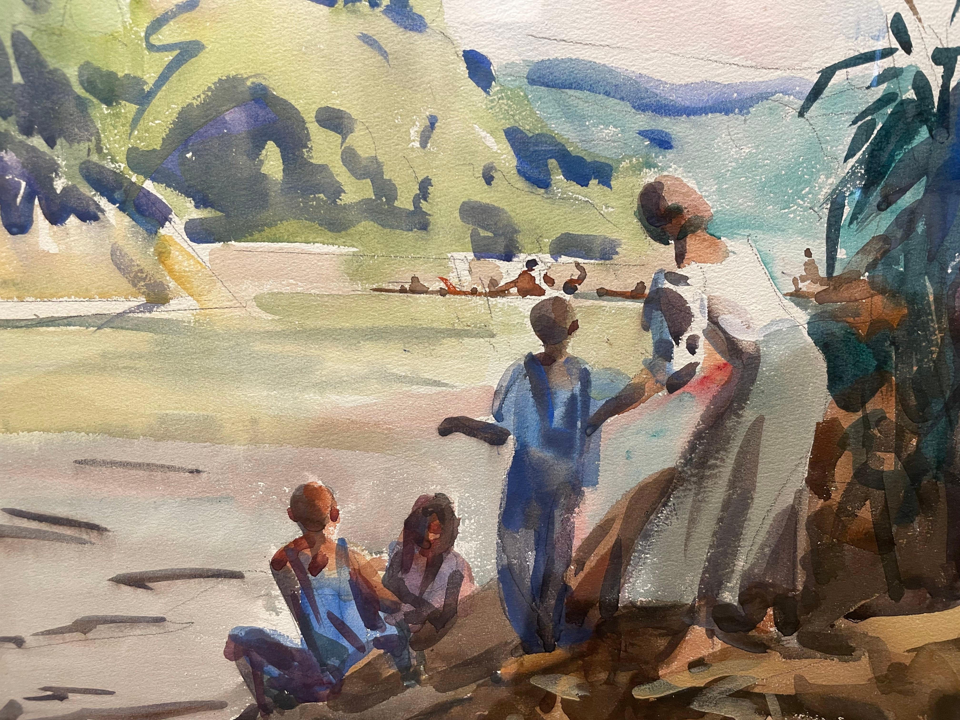 Eck des Frauenzimmers, am Fluss Cuyahoga, Anfang des 20. Jahrhunderts Landschaft im Angebot 5