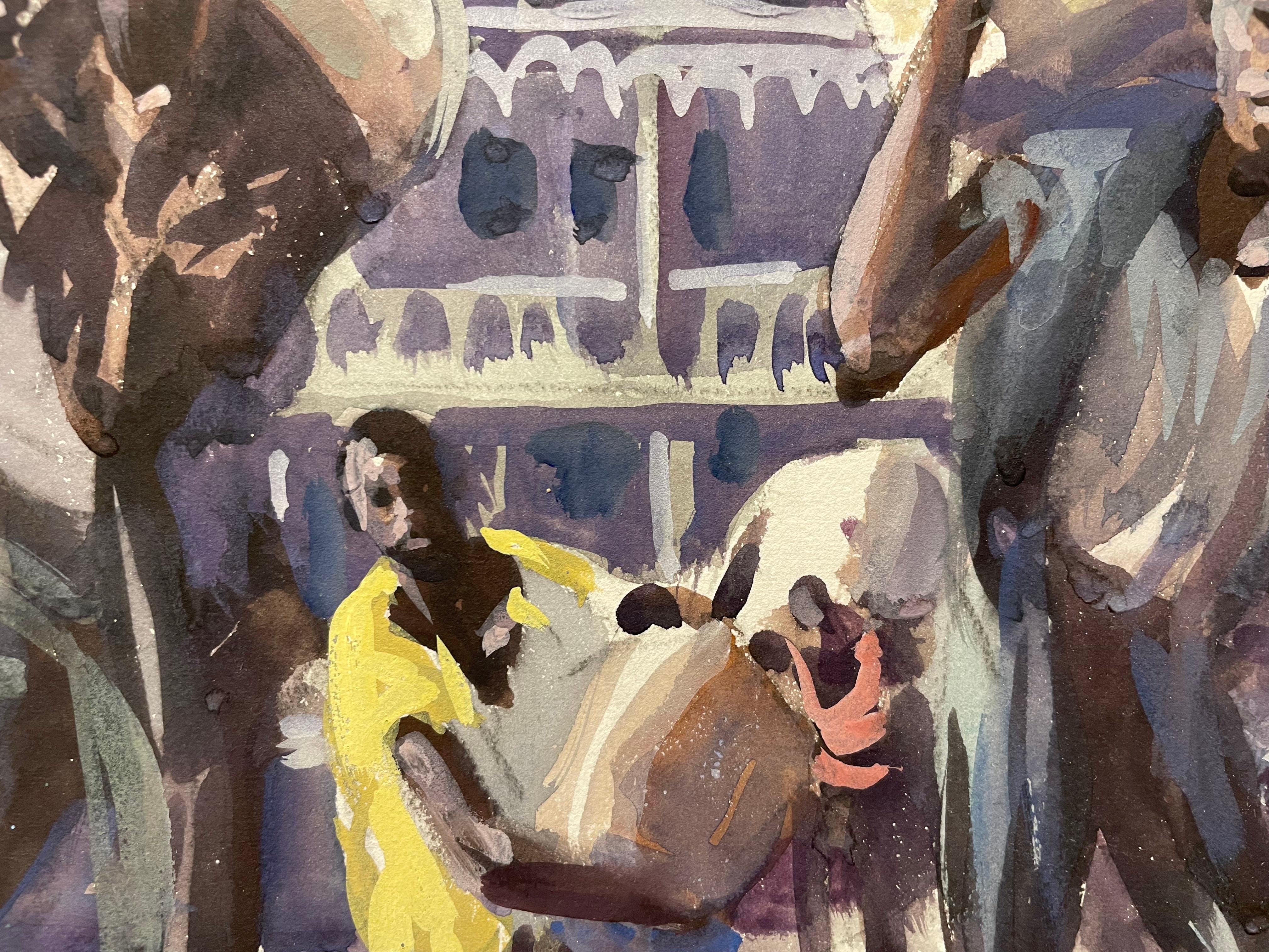 Stivatori, fiume Ohio, inizio del XX secolo Artista della scuola di Cleveland in vendita 4