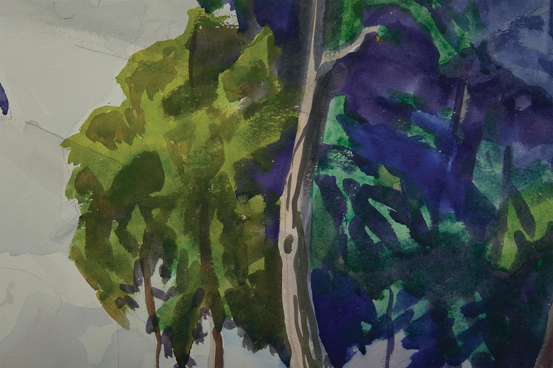 Frank Nelson Wilcox (American, 1887-1964)
Cows by Woodland Pond, Toledo, Ohio, c. 1920
Watercolor and graphite on board 
Signed lower right
22 x 30 inches


Frank Nelson Wilcox (October 3, 1887 – April 17, 1964) was a modernist American artist and a