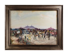 Circus Lot at Toledo, Ohio, Early 20th Century Cleveland School Artist