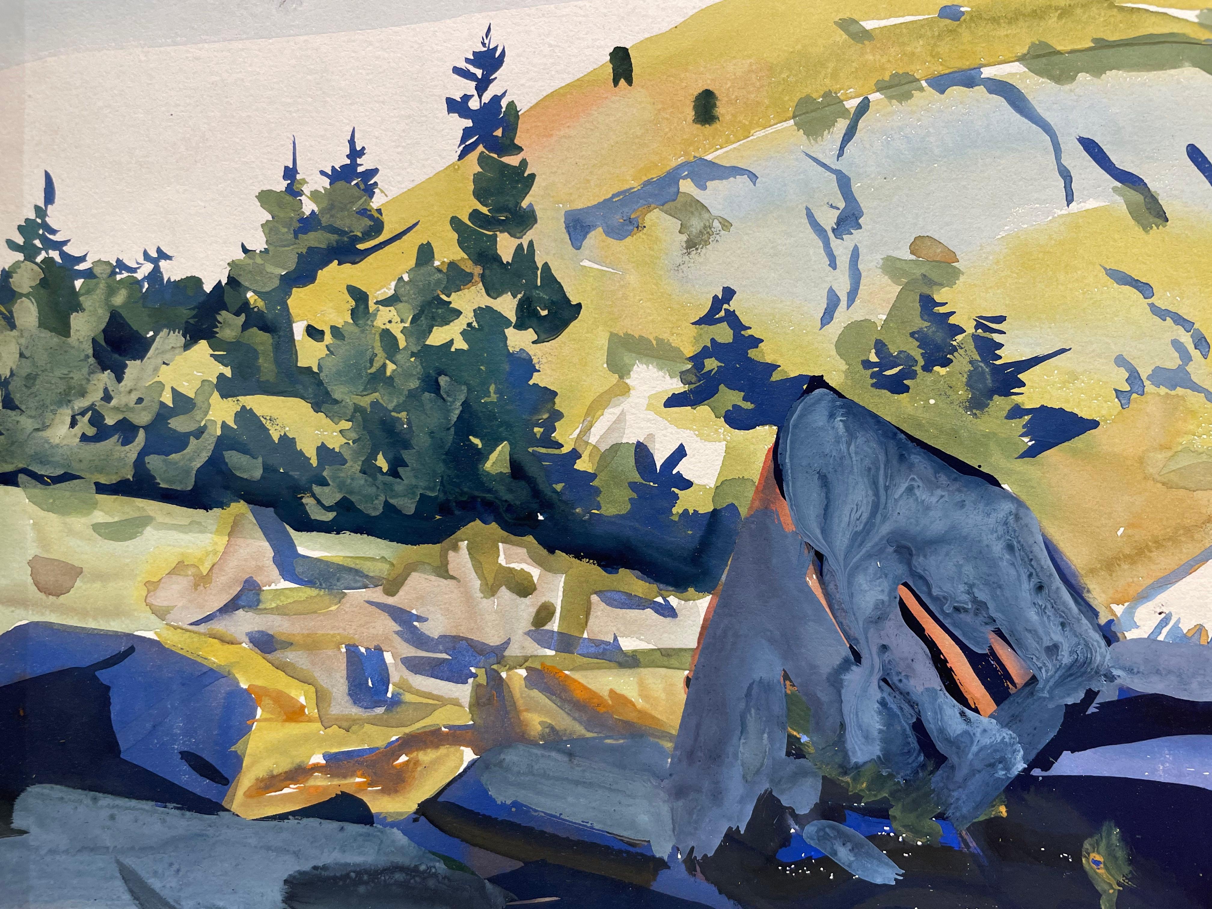 Headland & Rocks, White Island, Maine, early 20th century watercolor For Sale 2