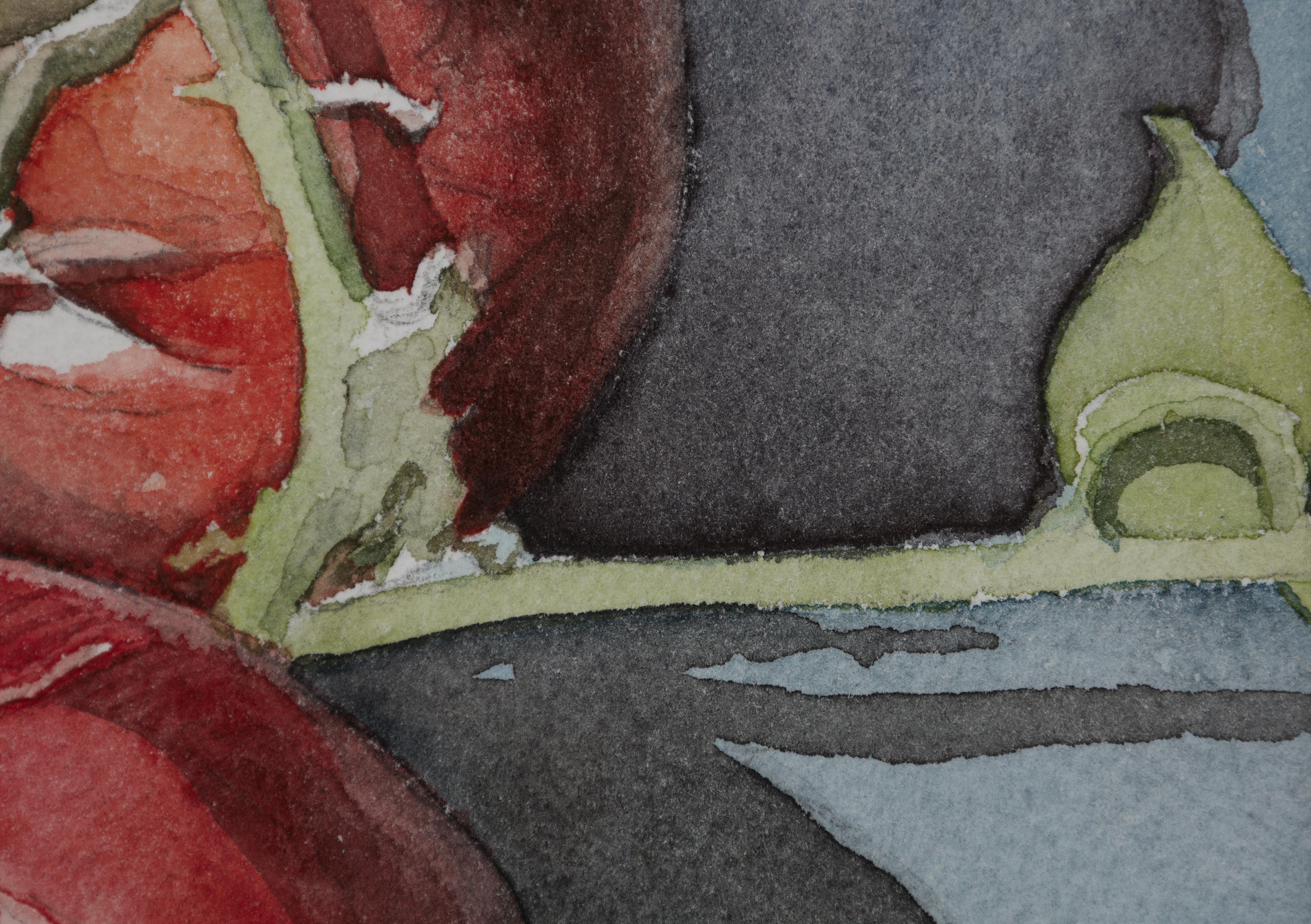 George Mauersberger (American, 20th Century)
Veg 4, 2004
Watercolor on paper
9 x 12 inches
13 x 16 inches, framed

George Mauersberger completed the foundations program at Pratt Institute in Brooklyn, NY in 1974. He received a Bachelor of Fine Arts