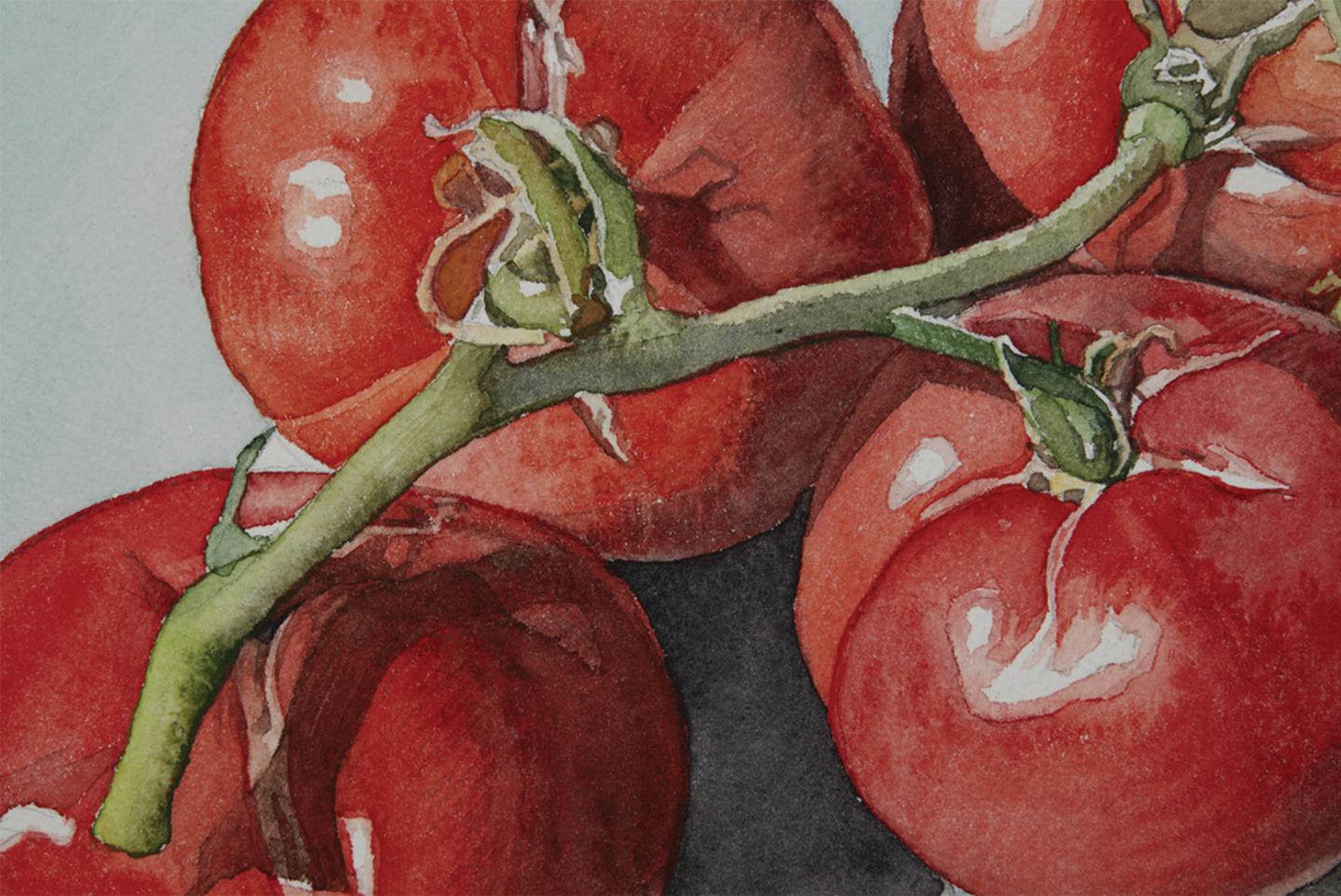 Vegetable Still Life No. 4, Contemporary watercolor by Ohio trompe l'oeil artist For Sale 2