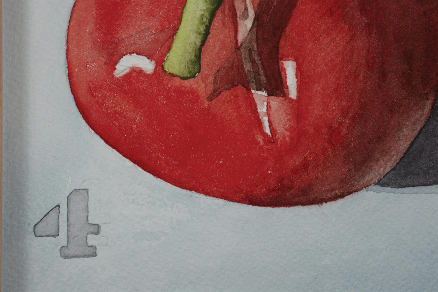 Vegetable Still Life No. 4, Contemporary watercolor by Ohio trompe l'oeil artist For Sale 3