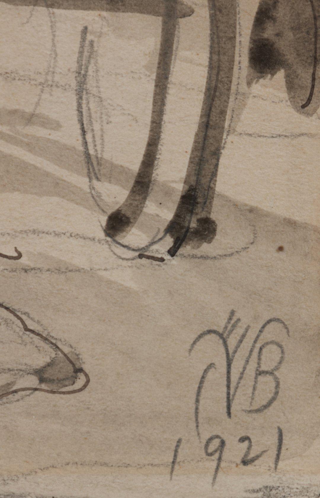 Charles Burchfield (Amerikaner, 1893-1967
Dorfszene, 1921
Tusche, Bleistift und Aquarell auf Papier
Signiert und datiert unten rechts
11 x 8,5 Zoll
17,75 x 14,75 Zoll, gerahmt

Der in Ashtabula Harbor, Ohio, geborene Charles Burchfield wurde als