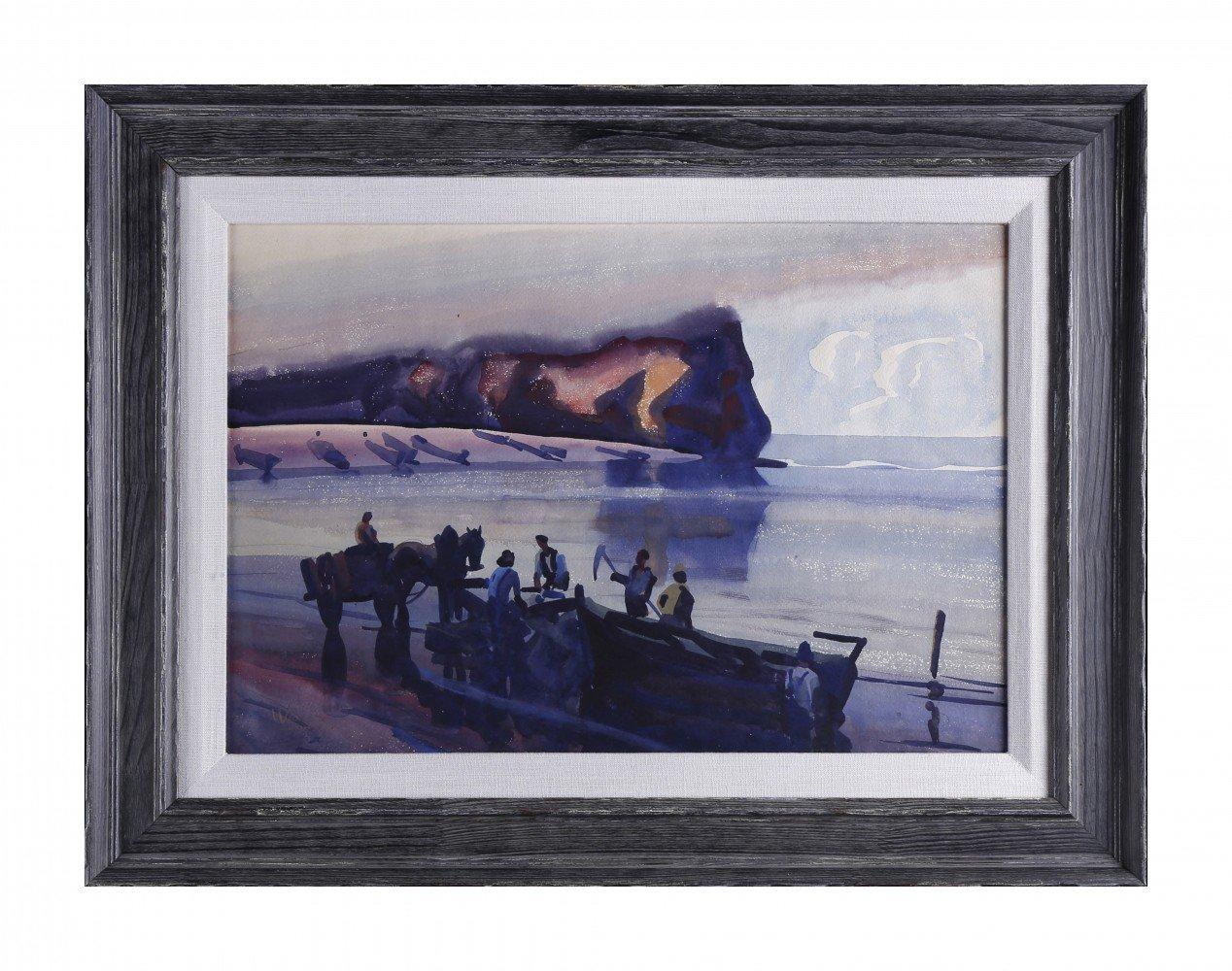 Nebbia su NORTH BEACH, Percé Rock, Gaspé, Canada, inizio XX secolo, Cleveland - Art di Frank Wilcox