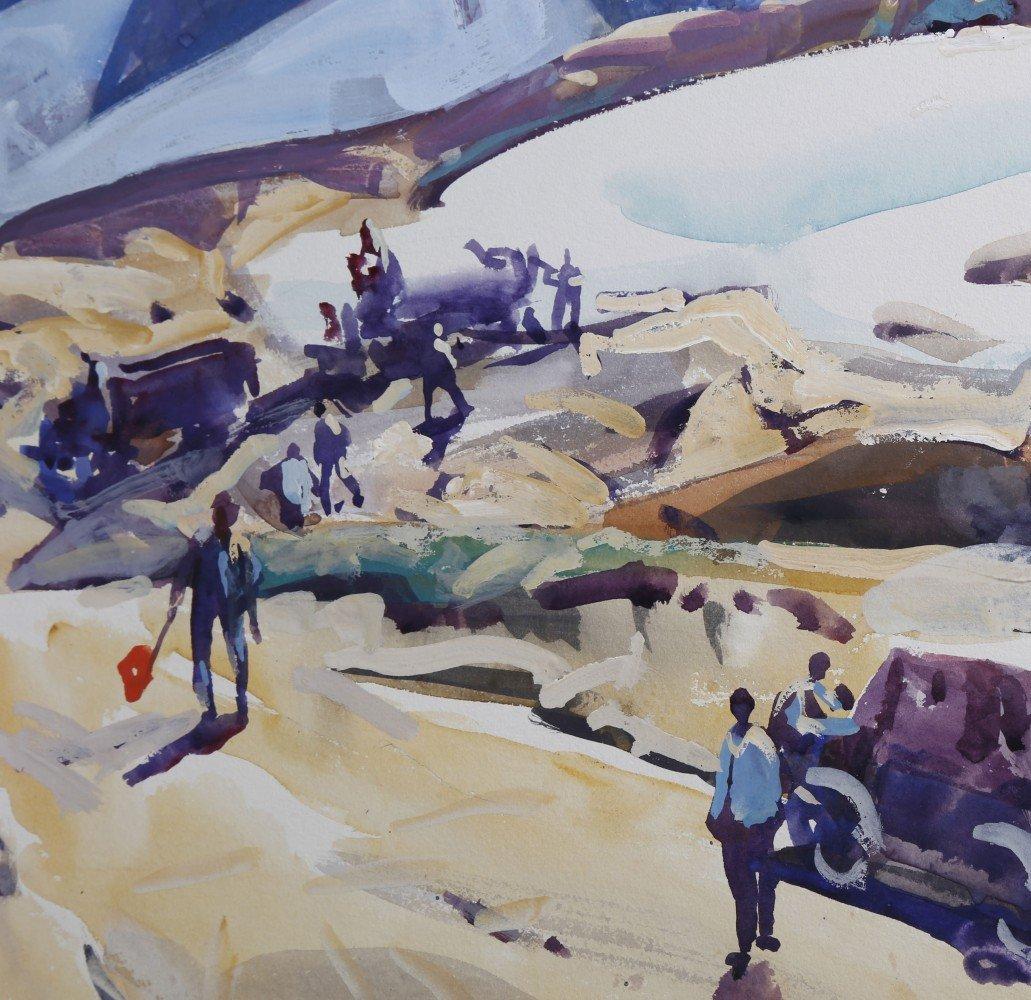Construction on the Pass, Montana, milieu du 20e siècle, artiste de l'école de Cleveland en vente 1