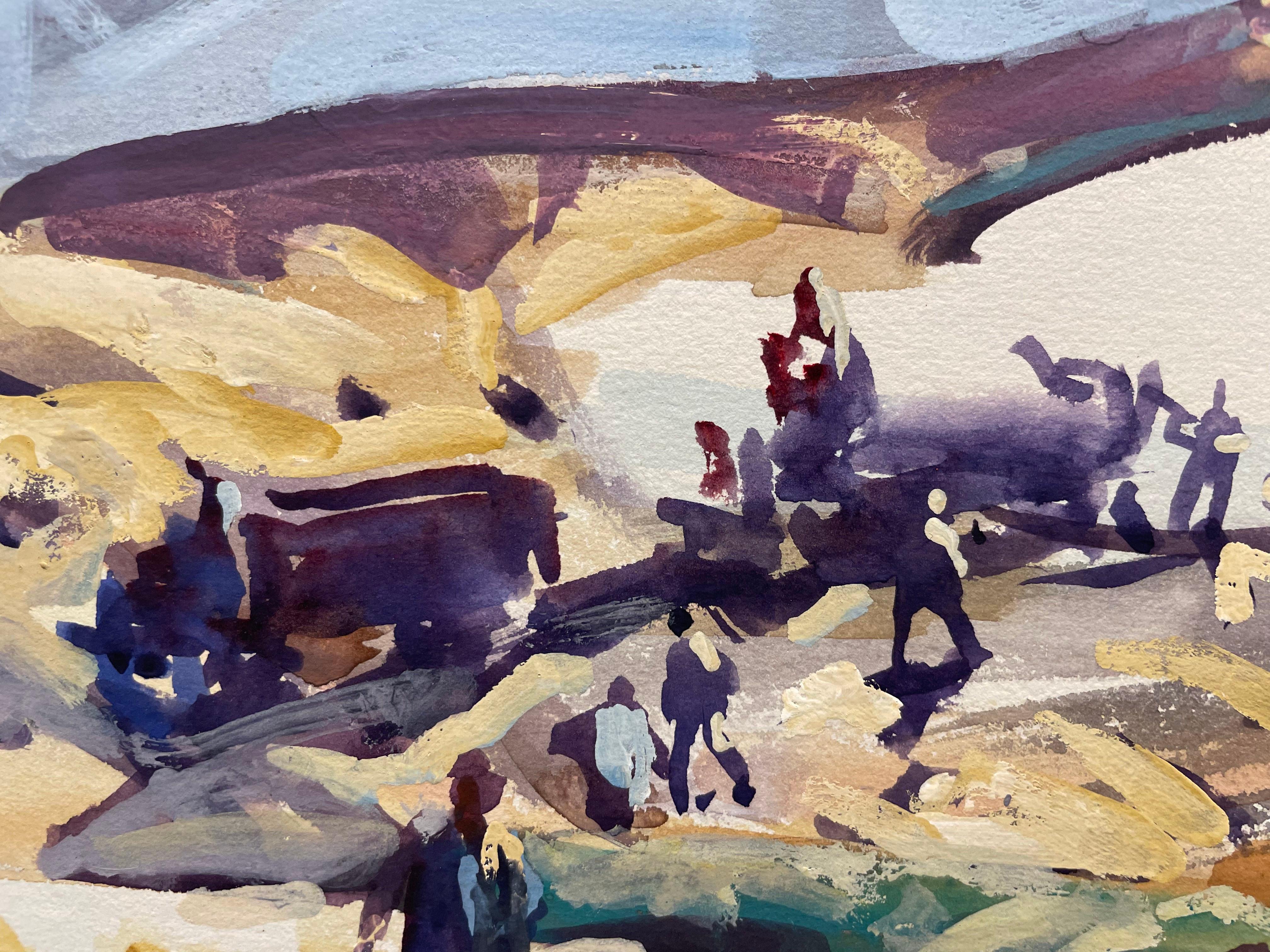 Construction on the Pass, Montana, milieu du 20e siècle, artiste de l'école de Cleveland en vente 11