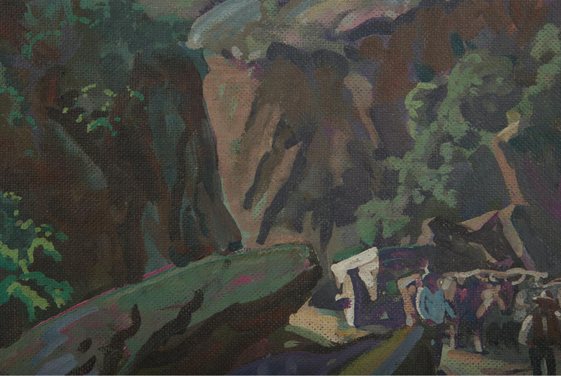 Wagon on the Trail, milieu du 20e siècle, Cleveland School en vente 1