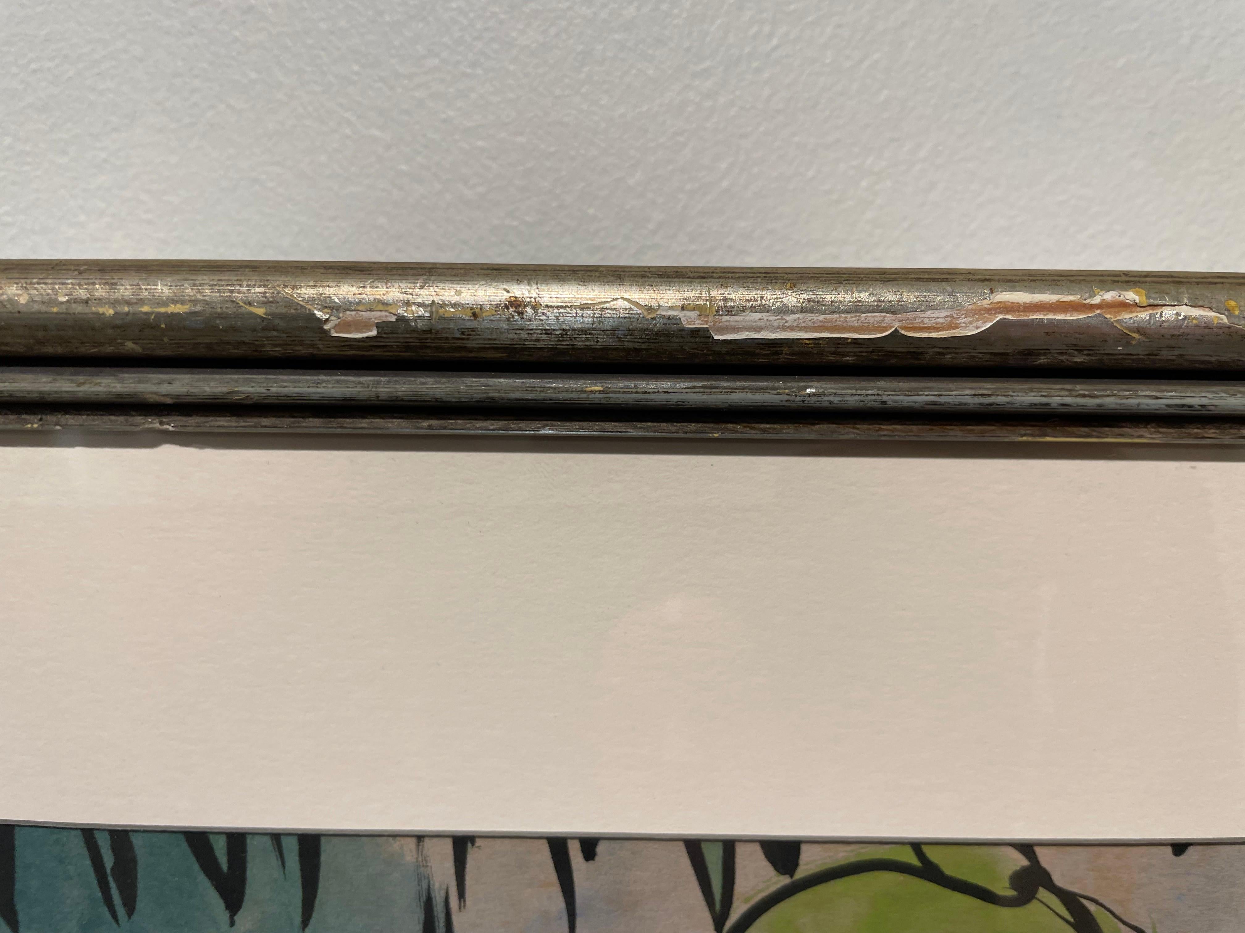 Perroquet, aquarelle du 20e siècle réalisée par une artiste new-yorkaise en vente 10