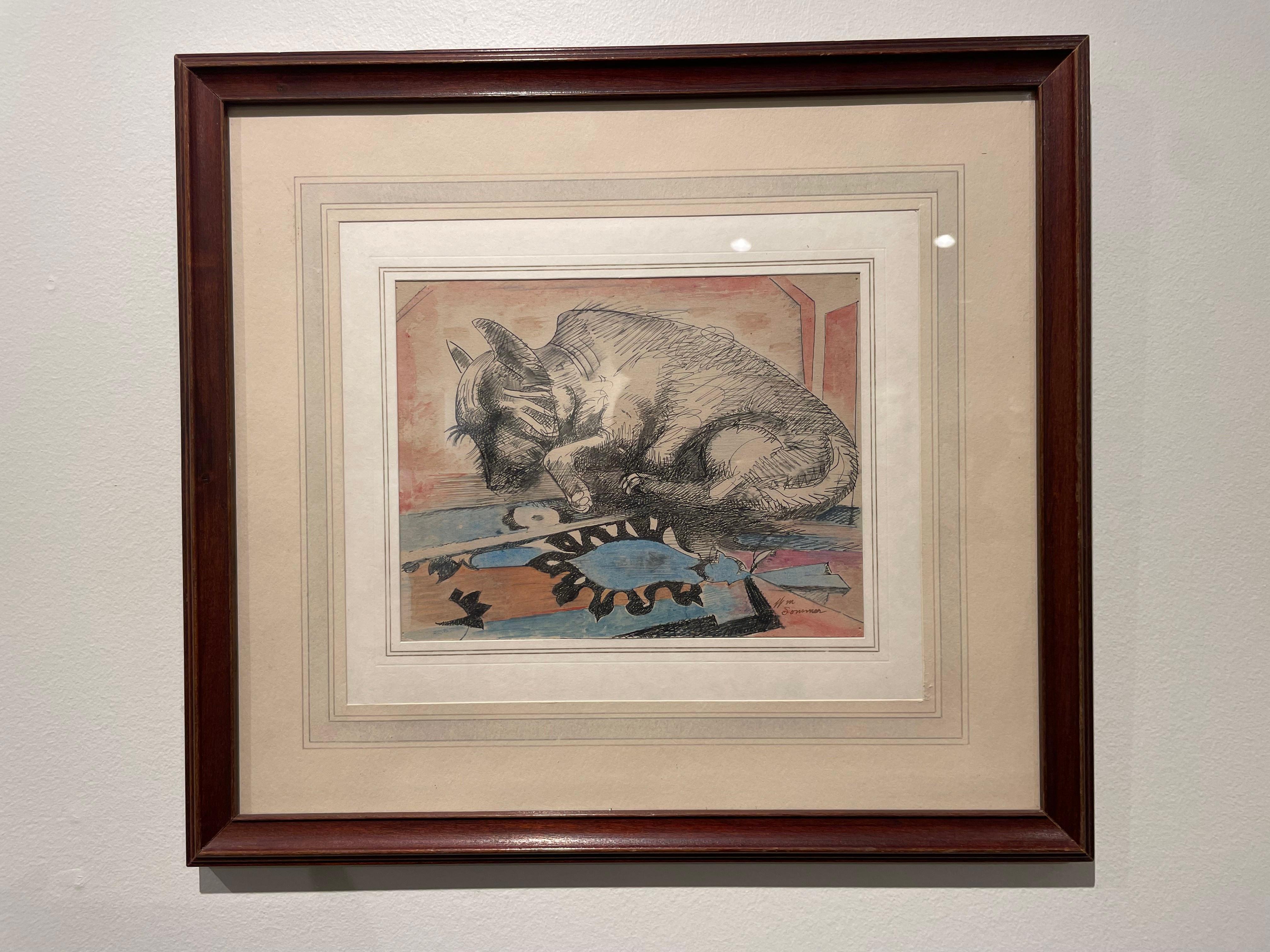 Tyrannus, dipinto di un cane dei primi del Novecento, artista della Scuola di Cleveland in vendita 7
