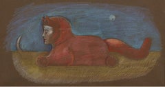 Sfinge e Luna (Self-Portrait) 1980 Pastello, Artista della Scuola di Cleveland