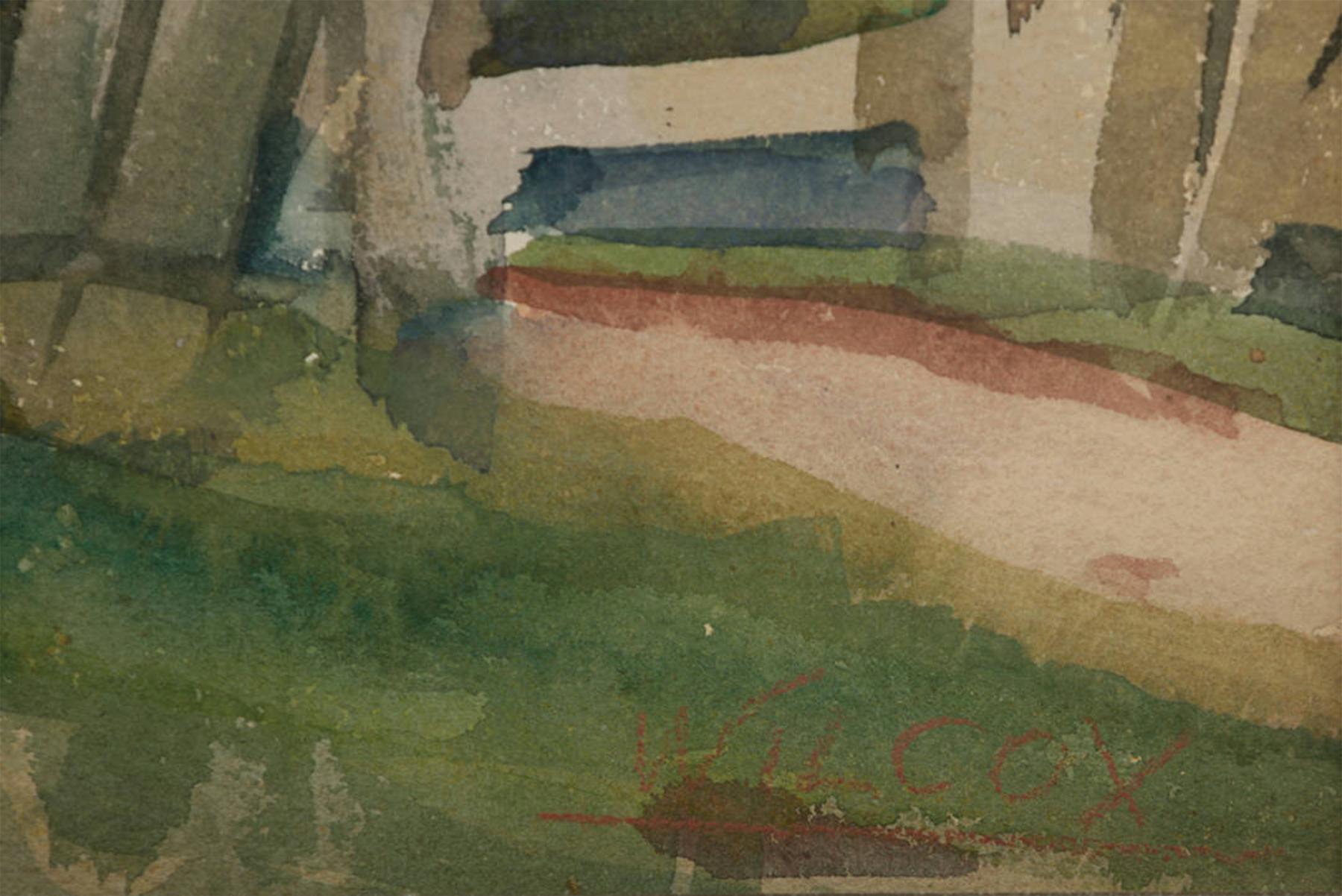 Zwei alte Pekannussbaumbäume, Landschaft des frühen 20. Jahrhunderts, 1. Platz in der Mai-Ausstellungsausstellung im Angebot 2