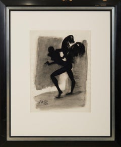 Early 20th Century Painting of Josephine Baker by Master Illustrator Paul Colin