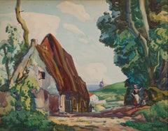 Home in the Village, Mt. St. Michel, French Landscape